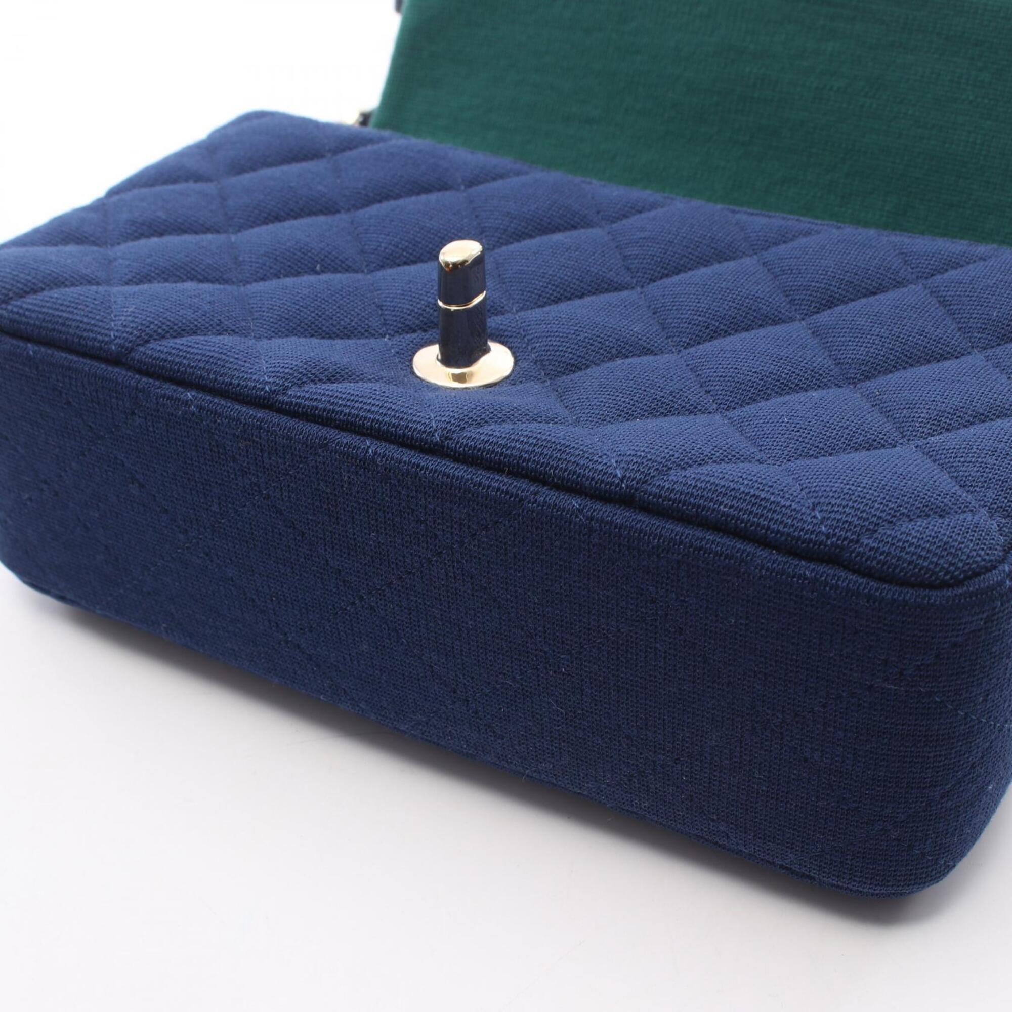 Chanel Blue Cotton Shoulder Bag (Pre-Owned)