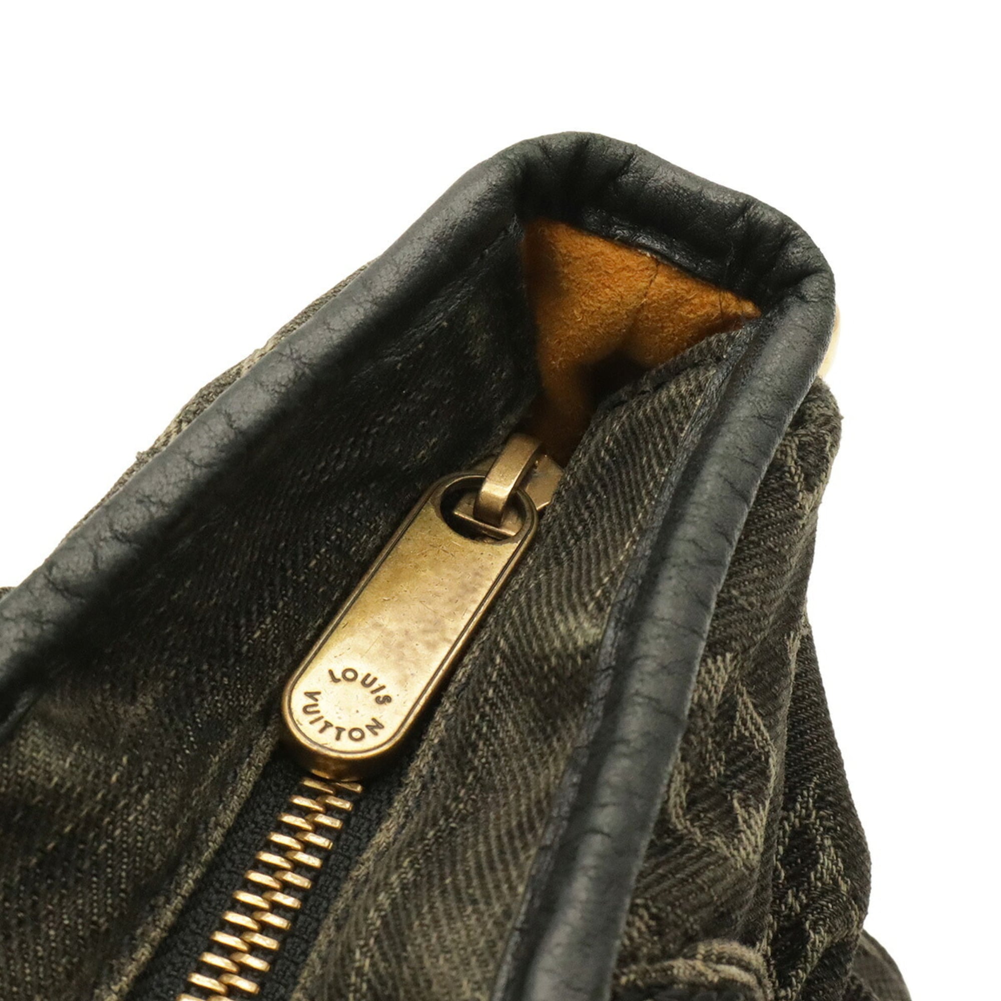 Louis Vuitton Noir Denim Canvas Shoulder Bag Tote Bag (Pre-Owned)