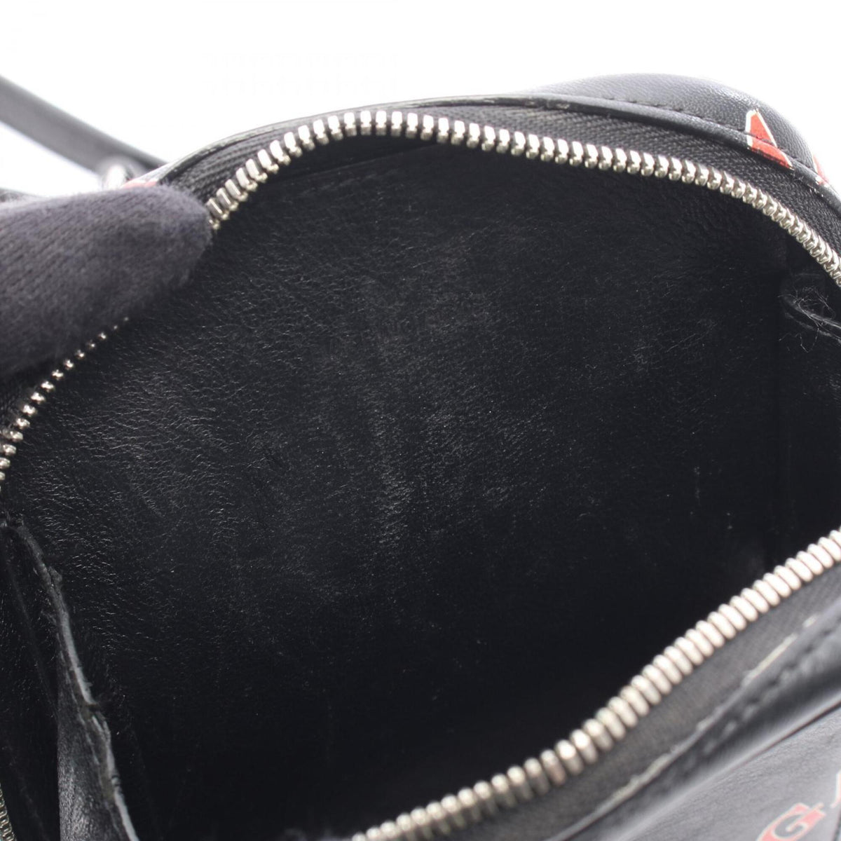 Balenciaga Black Red Color White Leather Handbag Shoulder Bag (Pre-Owned)