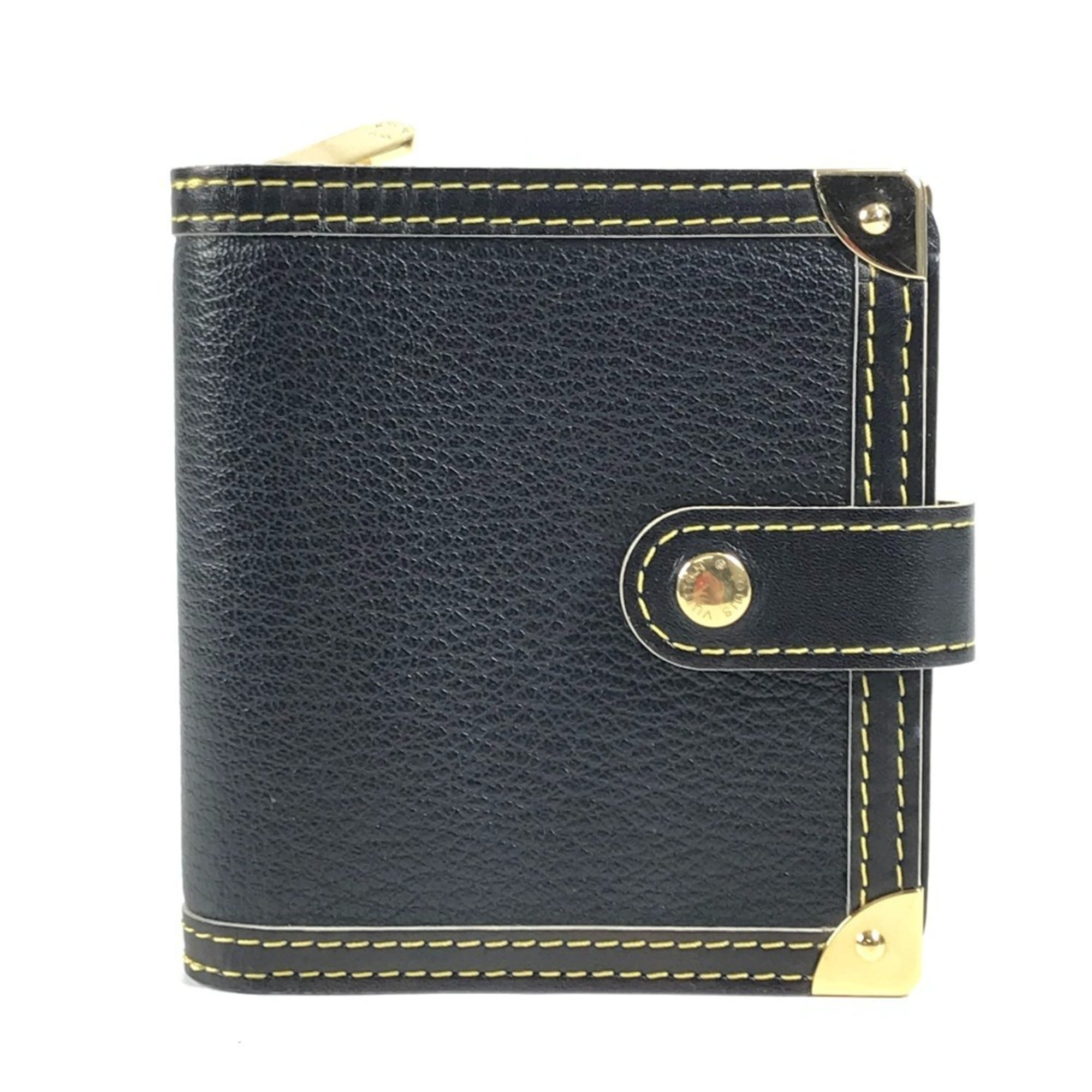 Louis Vuitton Suhali Black Noir Suhali Leather Wallet (Bi-Fold) (Pre-Owned)