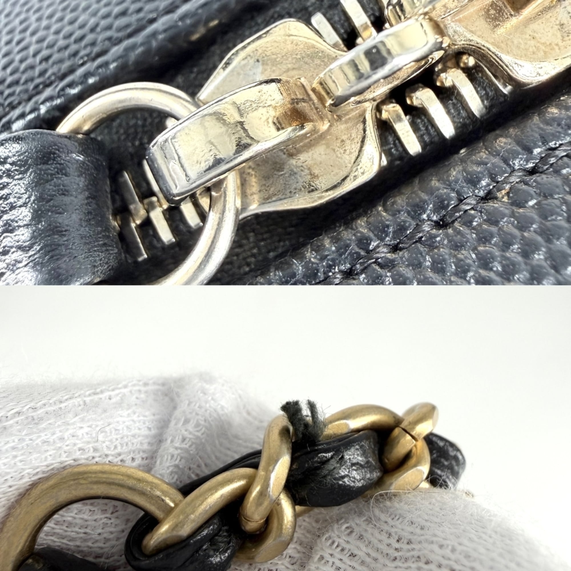 Chanel Matelasse Black Grained Calfskin Handbag Shoulder Bag Vanity Bag (Pre-Owned)