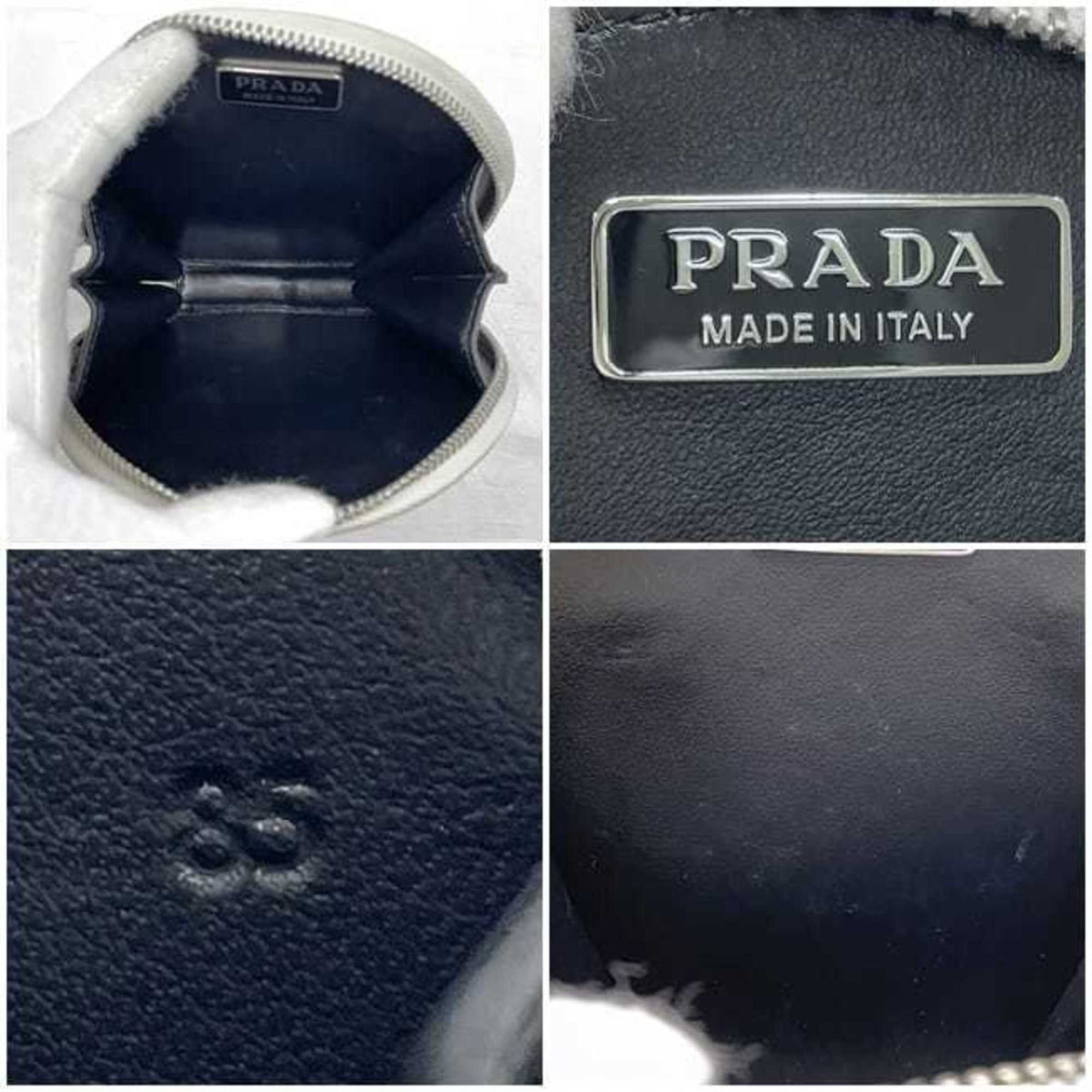Prada White Leather Pochette Shoulder Bag (Pre-Owned)