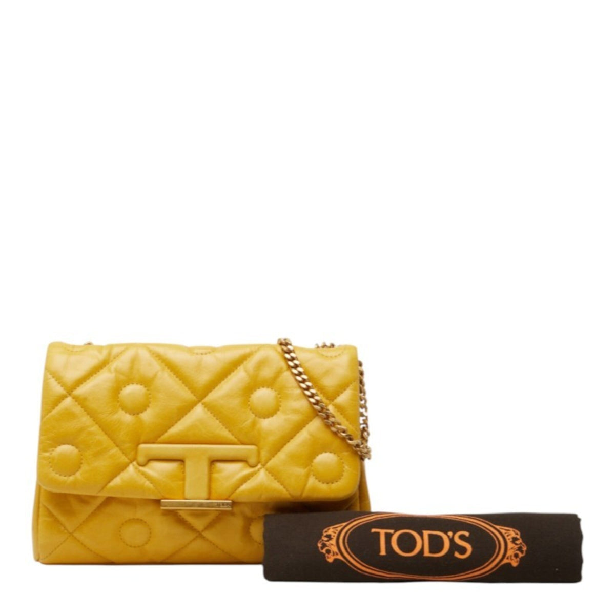 Tod's Yellow Leather Shoulder Bag (Pre-Owned)