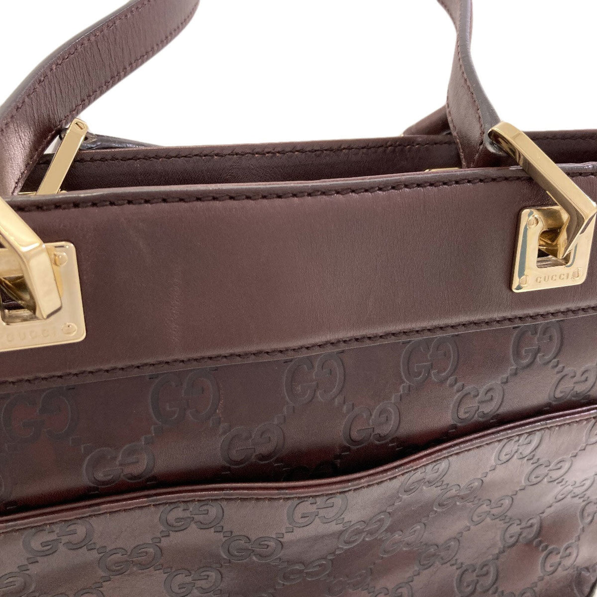 Gucci Brown Leather Handbag (Pre-Owned)