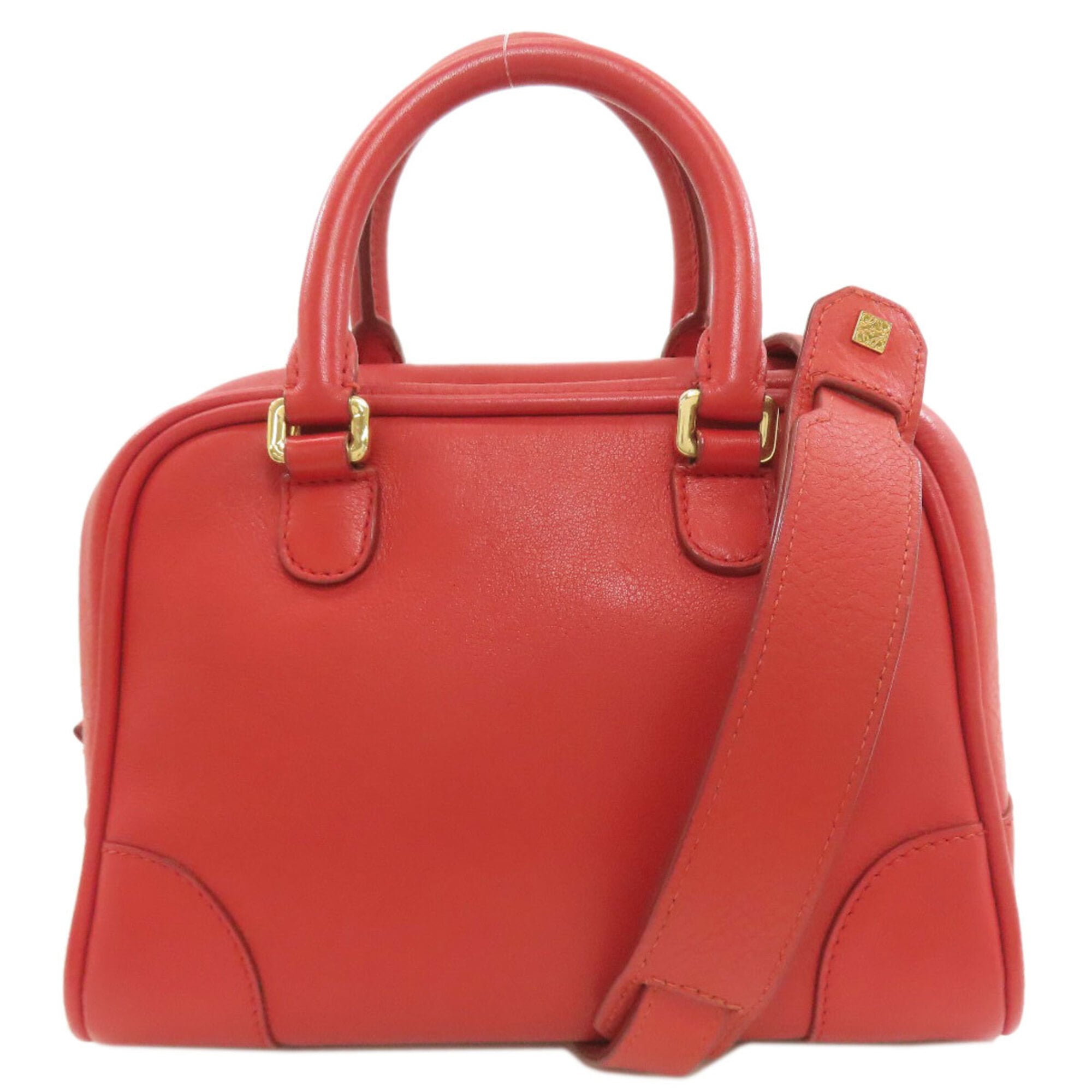 Loewe Red Color Leather Handbag (Pre-Owned)