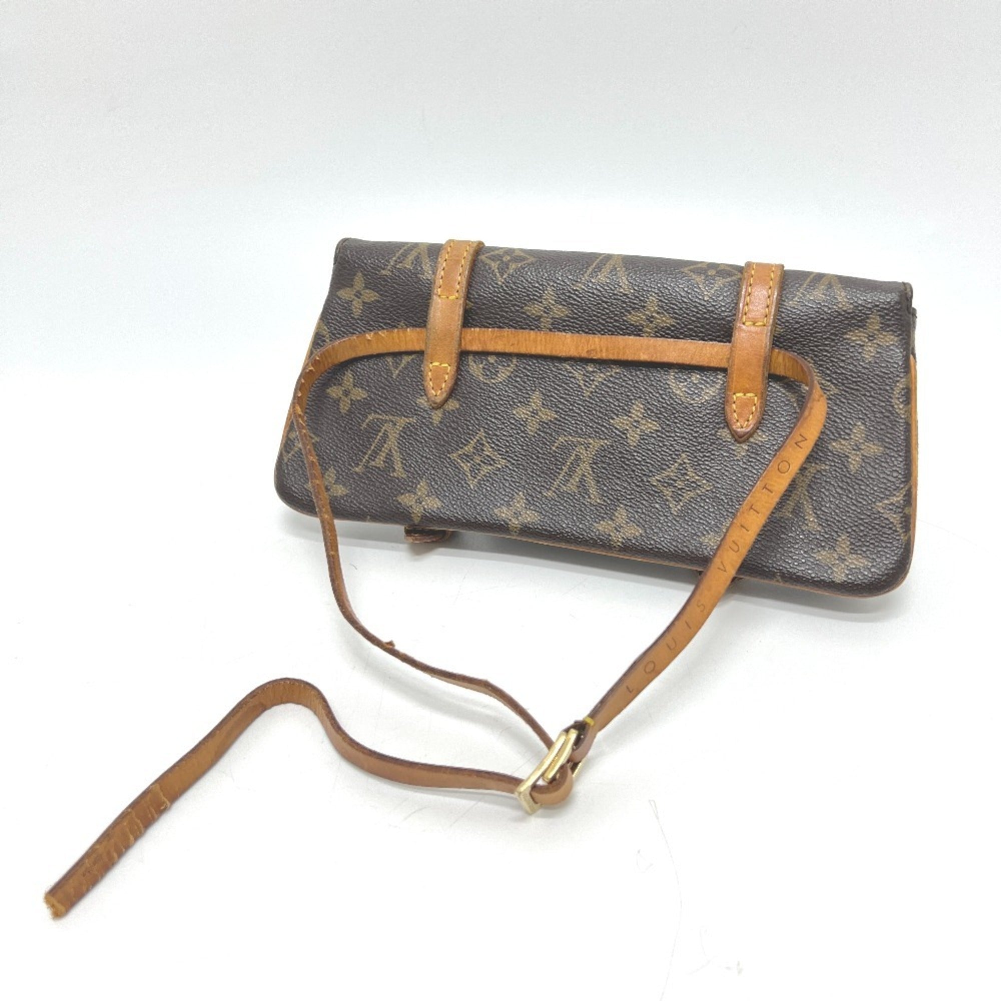 Louis Vuitton Brown Monogram Monogram Pochette Pouch Sling Bag (Pre-Owned)