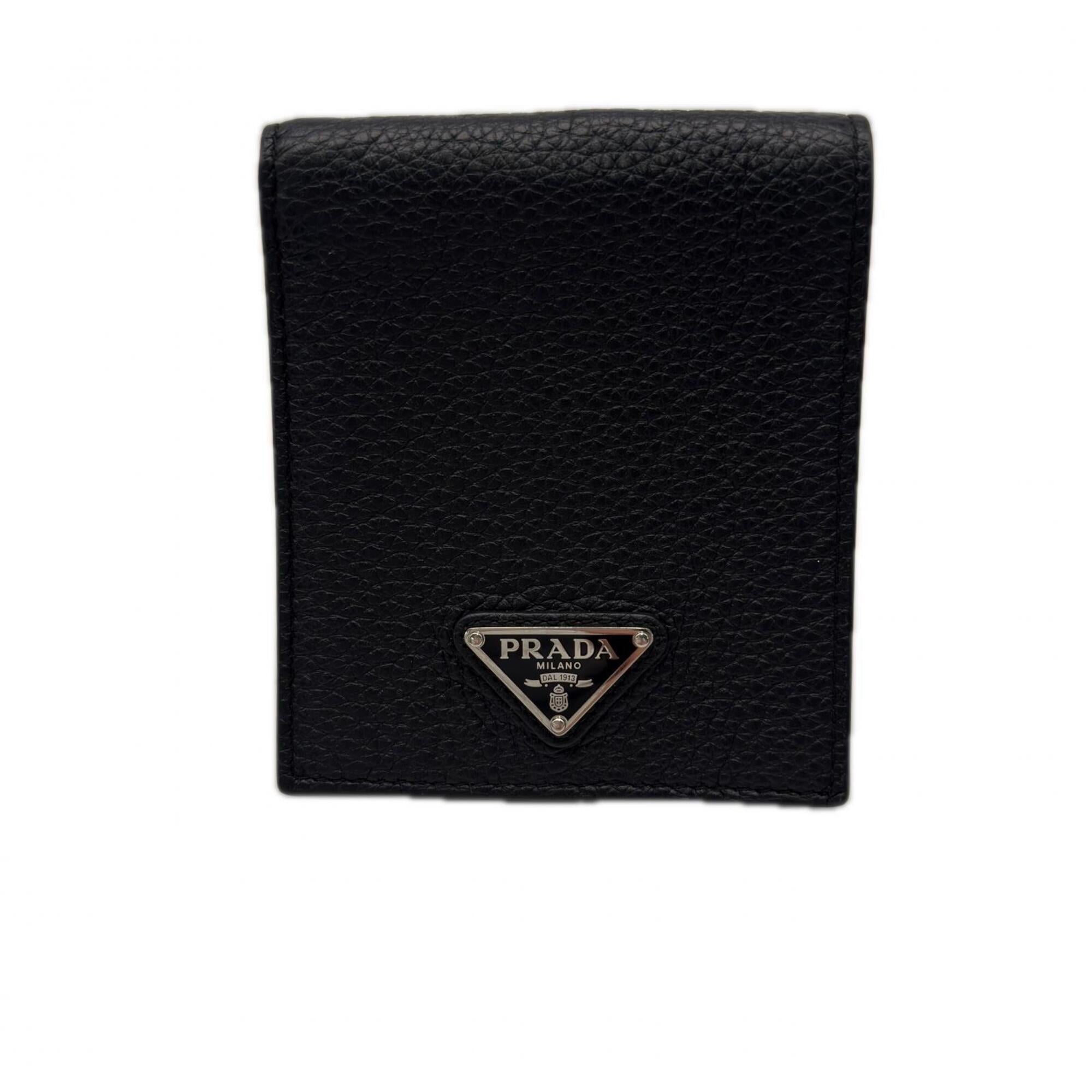 Prada Black Leather Wallet (Bi-Fold) (Pre-Owned)