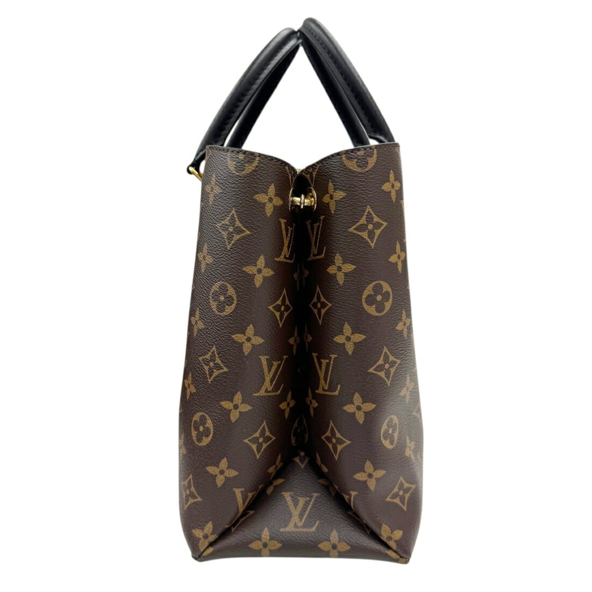 Louis Vuitton Brown Noir Monogram Leather Handbag Shoulder Bag (Pre-Owned)