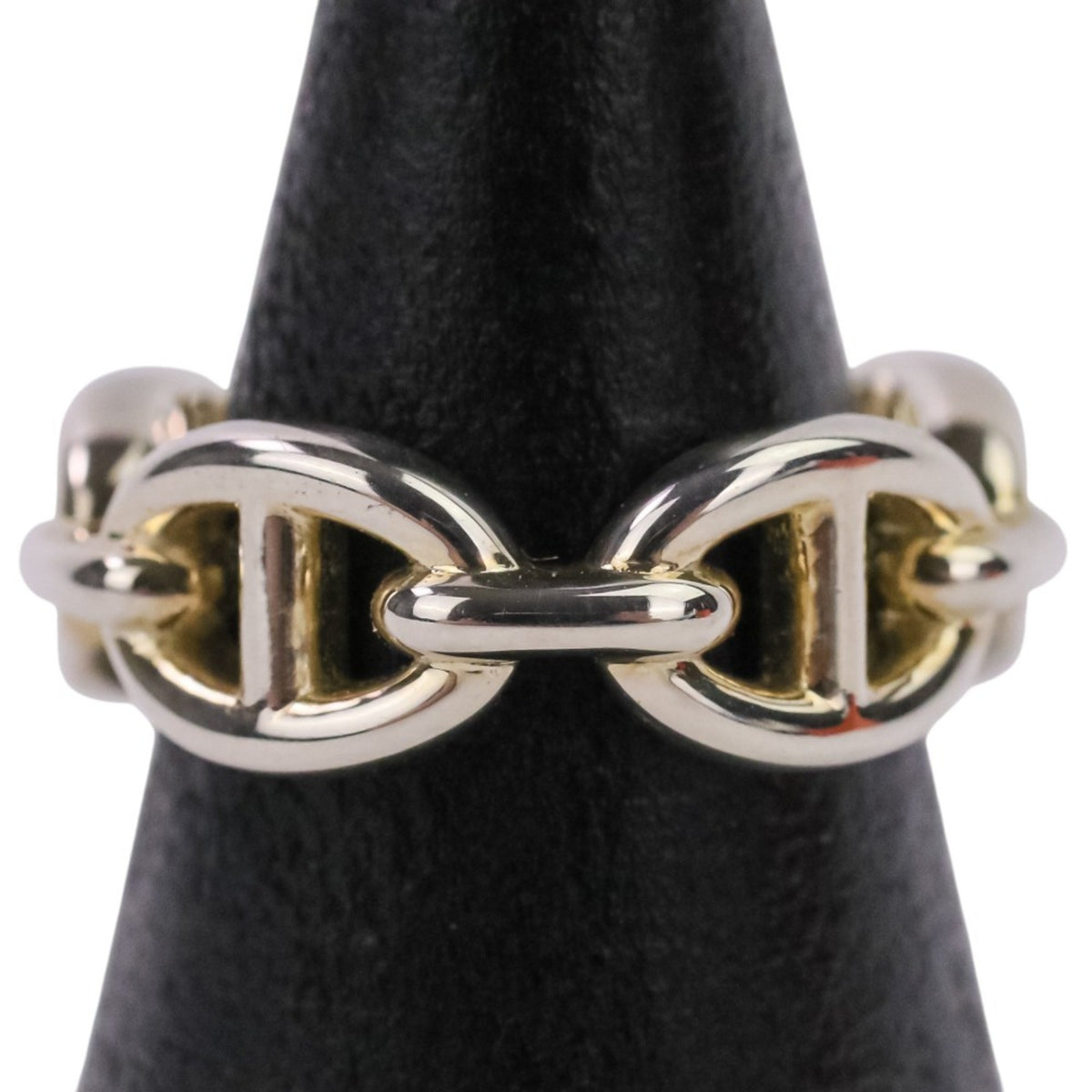 Hermes Silver Silver 925 Band Ring (Pre-Owned)