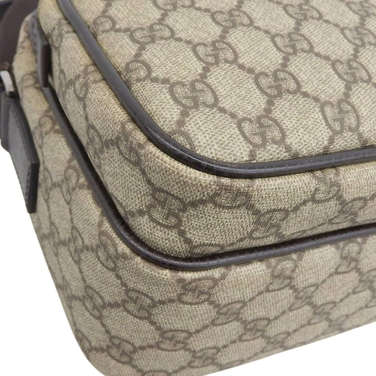 Gucci Beige Brown Pvc Leather Shoulder Bag (Pre-Owned)