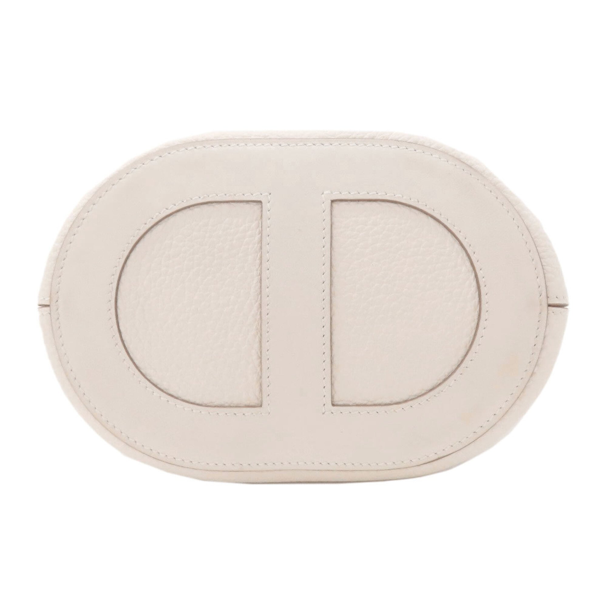 Hermes White Taurillon Clemence Leather Handbag (Pre-Owned)