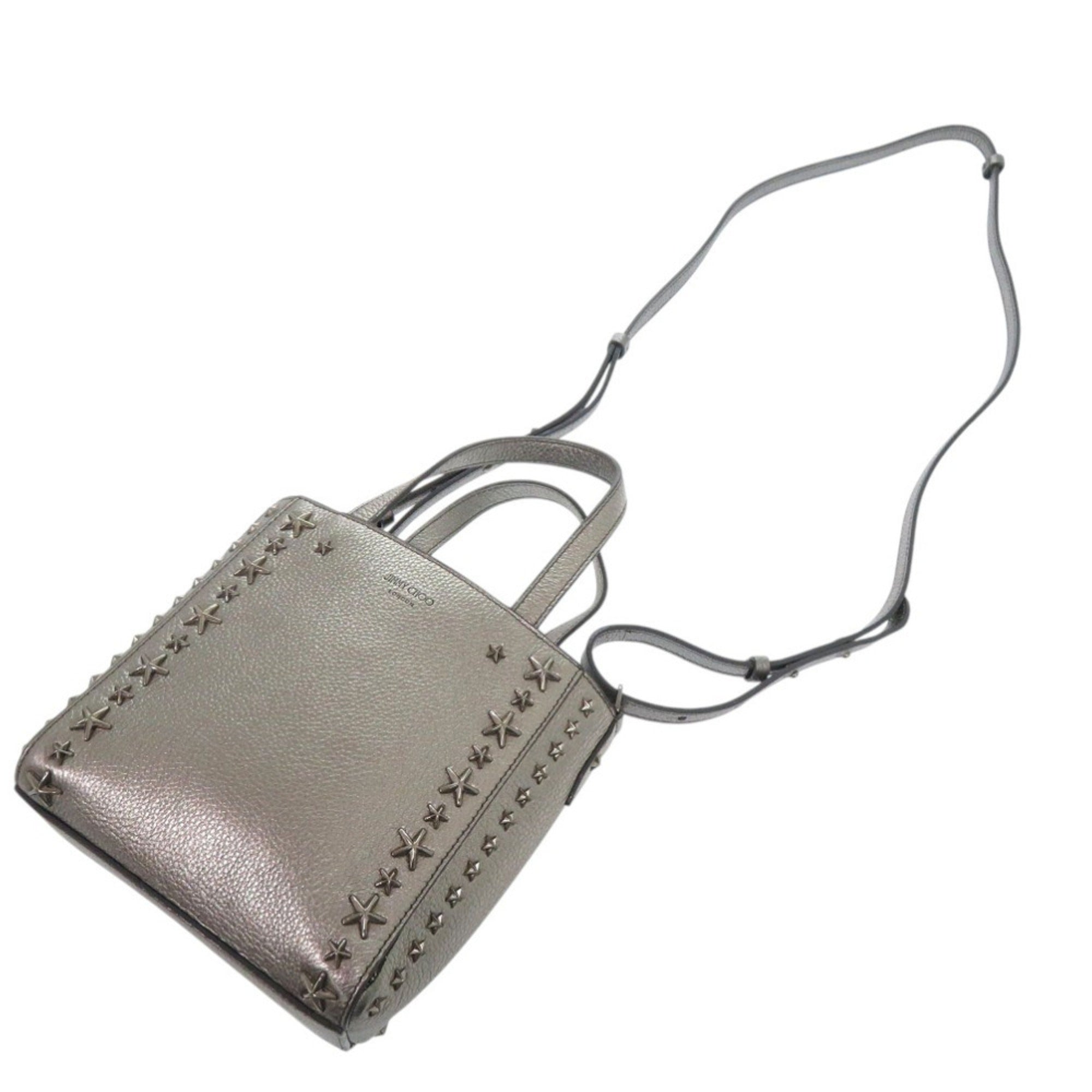 Jimmy Choo Silver Leather Handbag (Pre-Owned)
