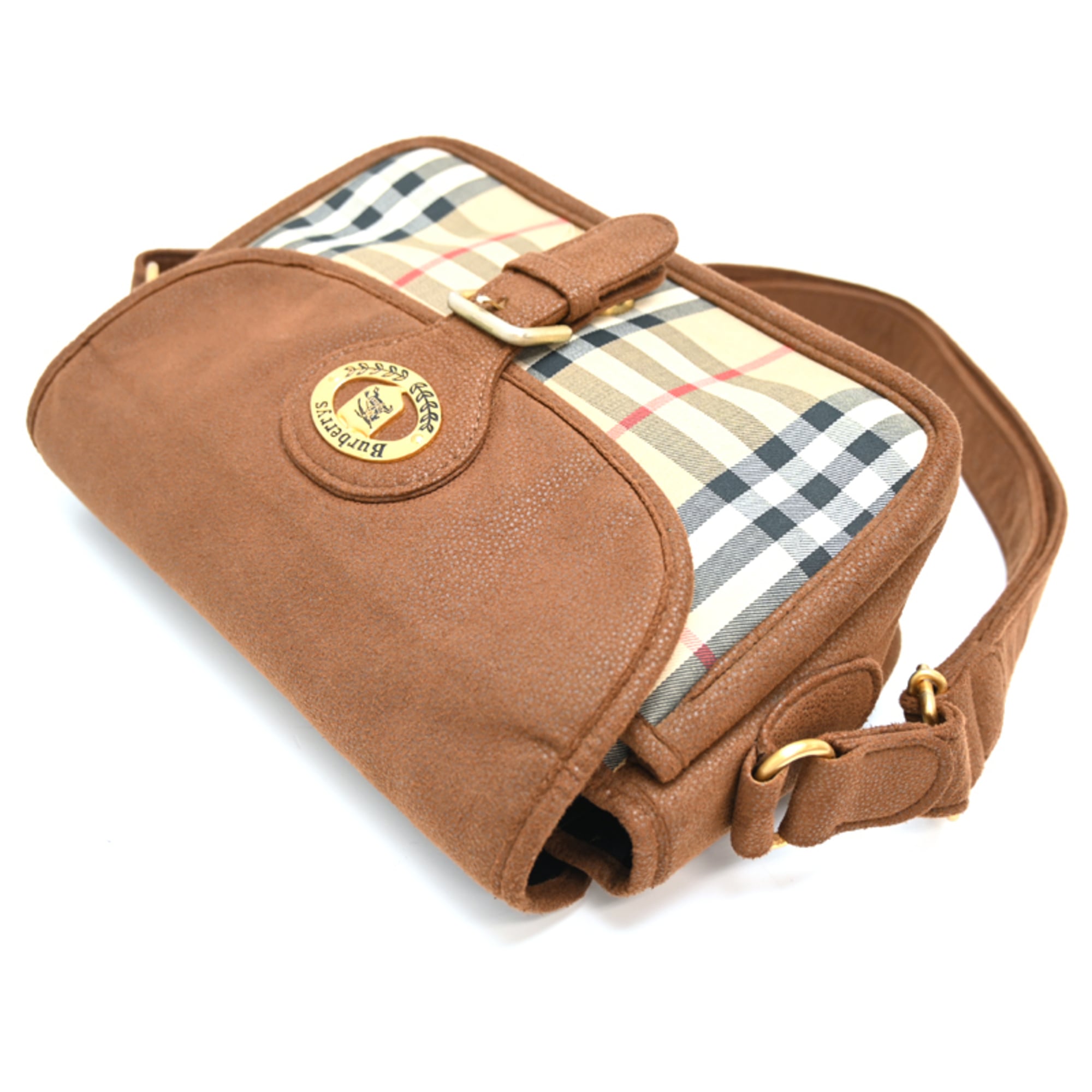 Burberry Brown Canvas Shoulder Bag (Pre-Owned)