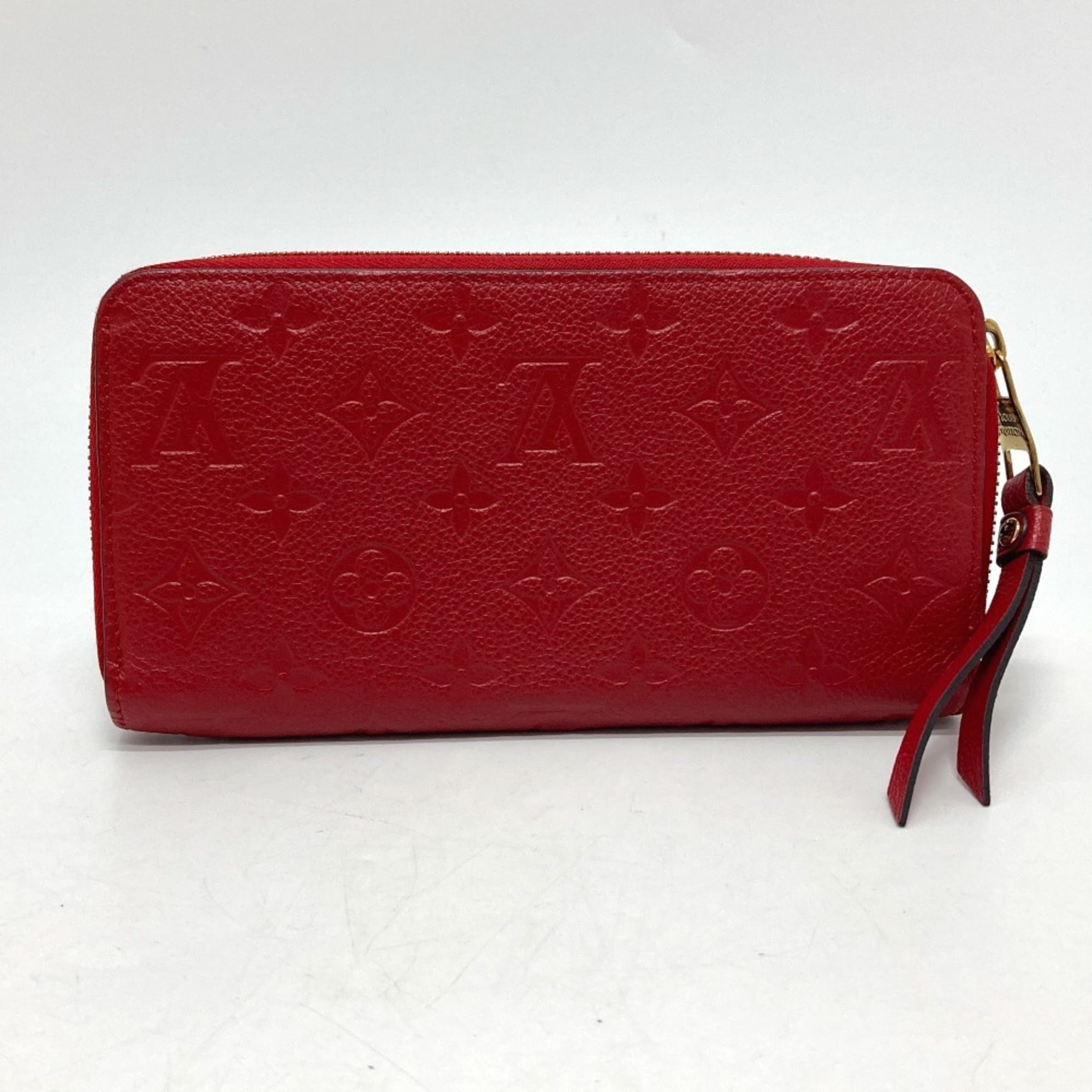 Louis Vuitton Monogram Empreinte Cerise Red Color Monogram Empreinte Long Wallet (Bi-Fold) (Pre-Owned)