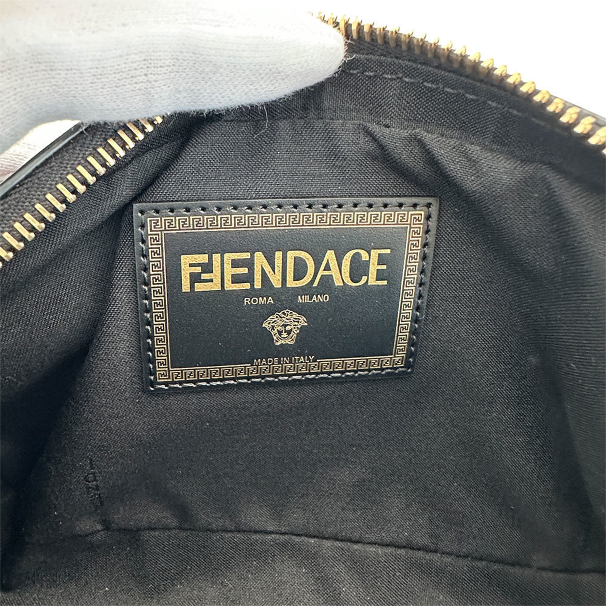 Fendi Black Leather Handbag Shoulder Bag (Pre-Owned)
