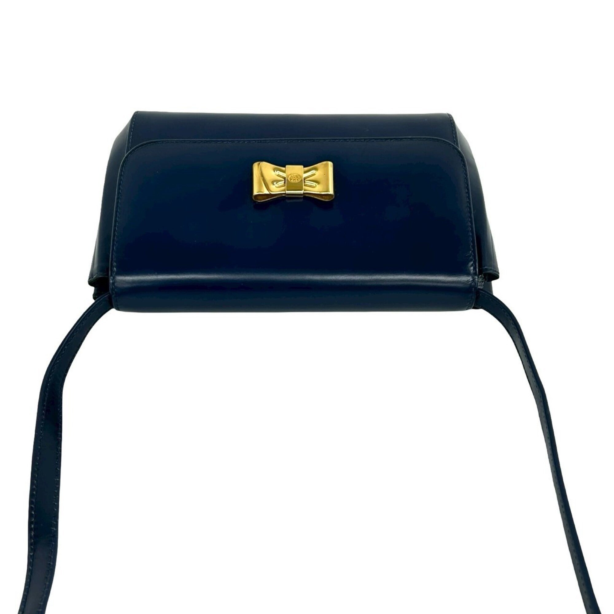 Gucci Navy Leather Pochette Shoulder Bag (Pre-Owned)