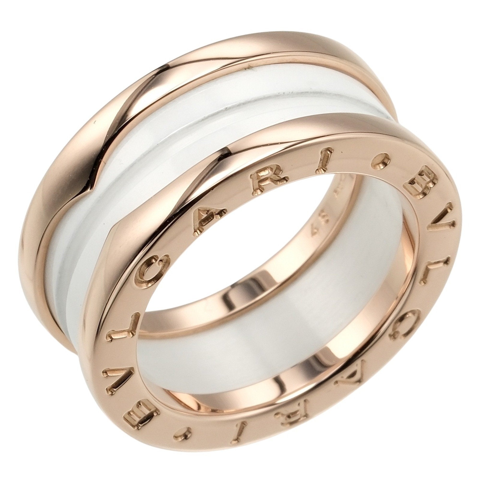 Bvlgari B.Zero1 Pink Gold Ceramic Pink Gold (18K) Band Ring (Pre-Owned)