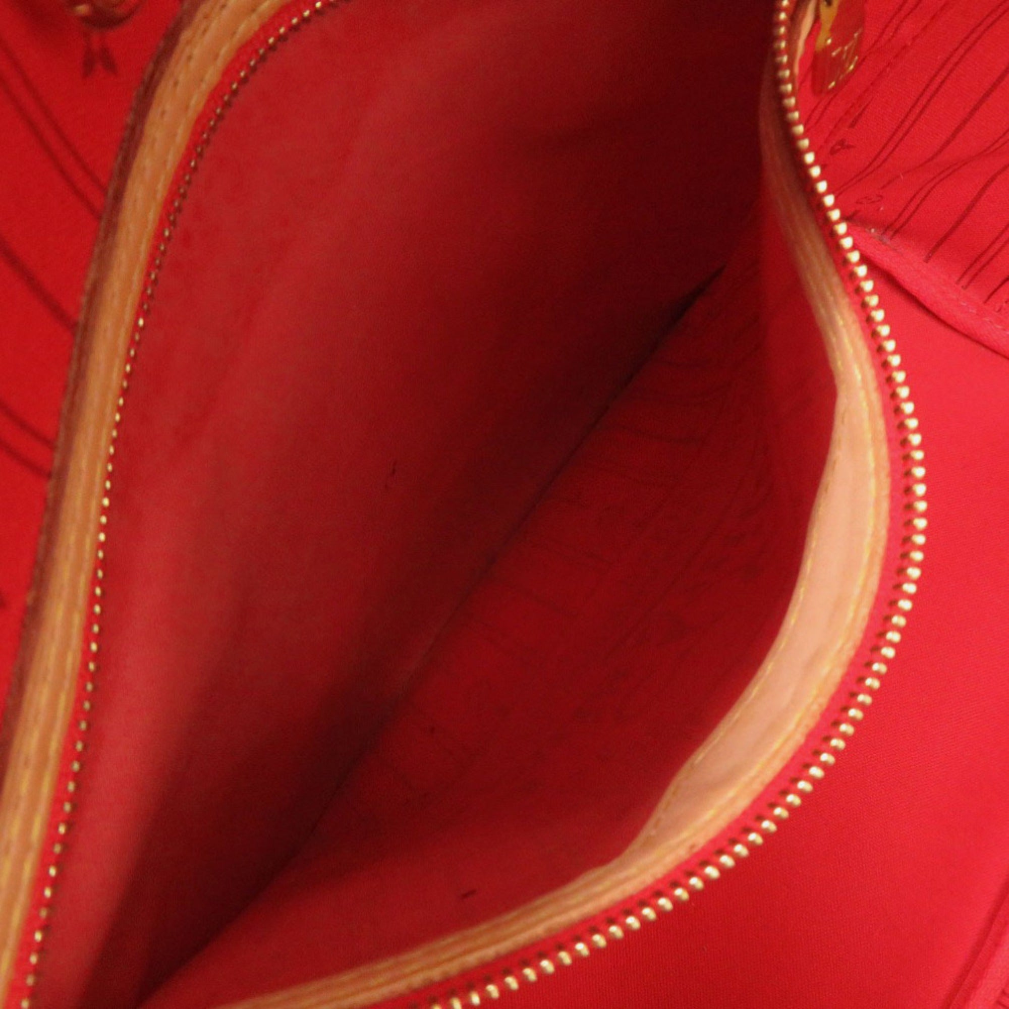 Louis Vuitton Brown Monogram Red Color Monogram Tote Bag (Pre-Owned)