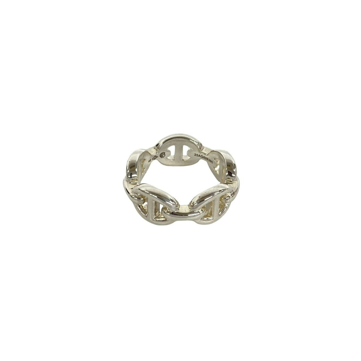 Hermes Silver Silver 925 Band Ring (Pre-Owned)