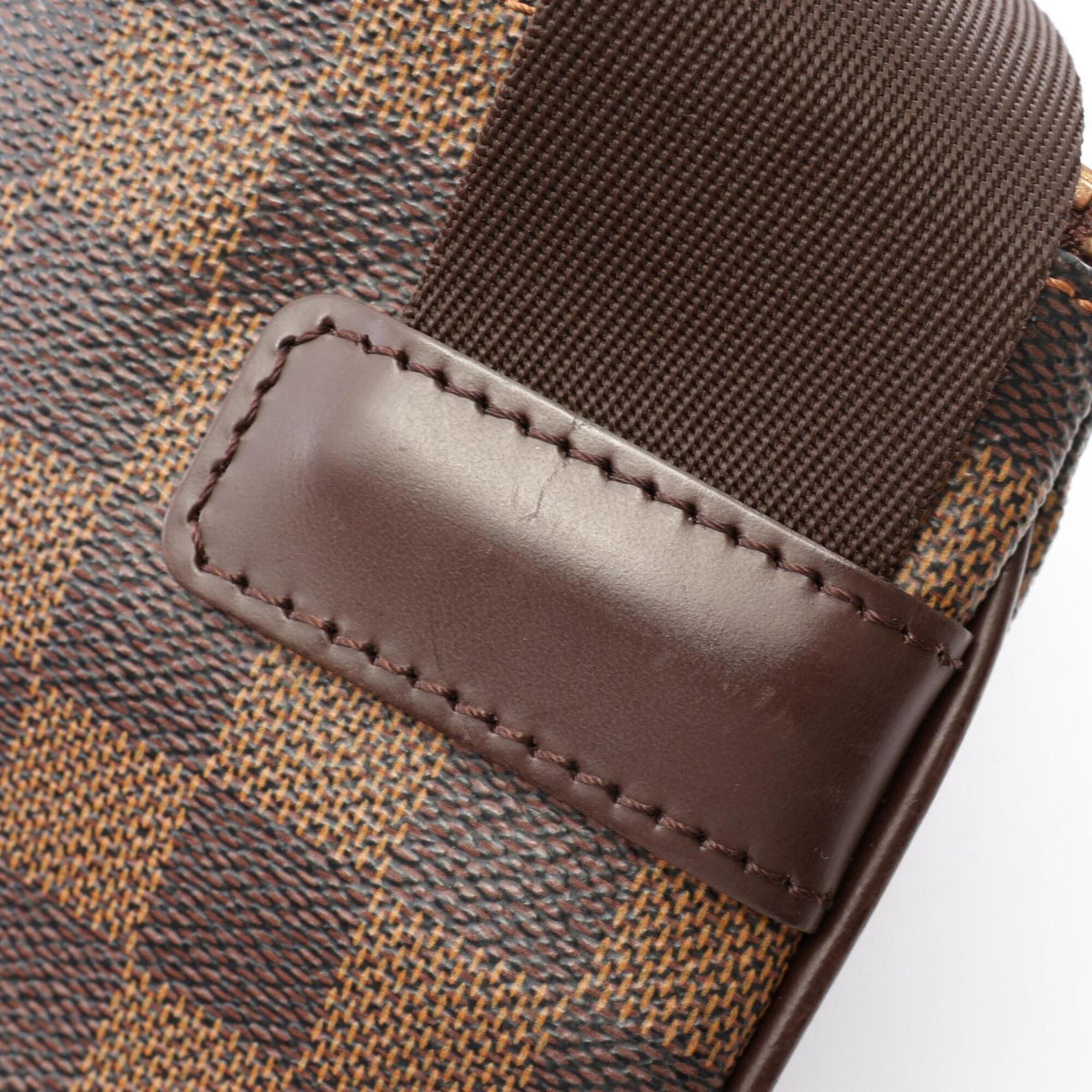 Louis Vuitton Brown Ebene Coated Canvas Leather Handbag Shoulder Bag (Pre-Owned)