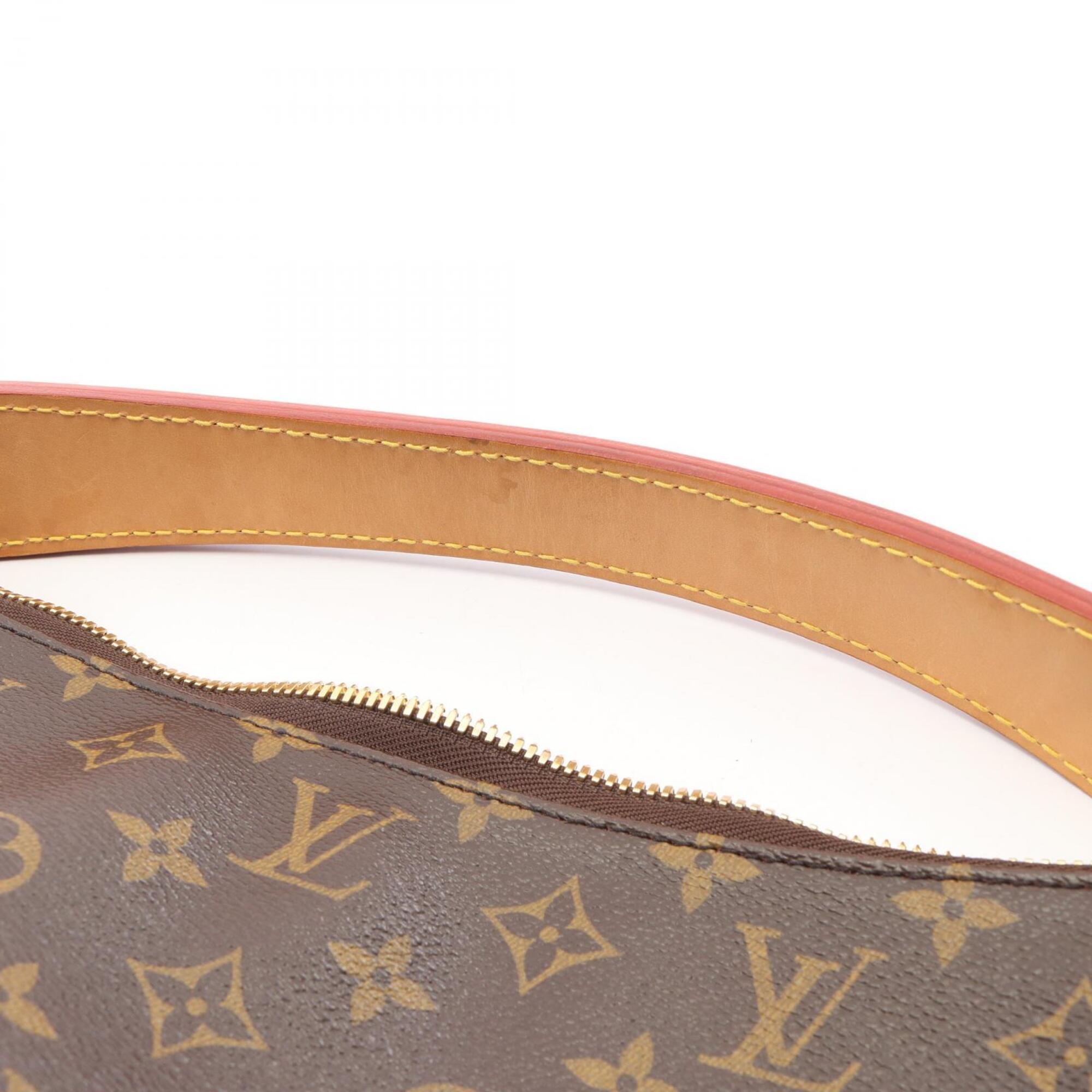 Louis Vuitton Brown Monogram Coated Canvas Leather Handbag Shoulder Bag (Pre-Owned)