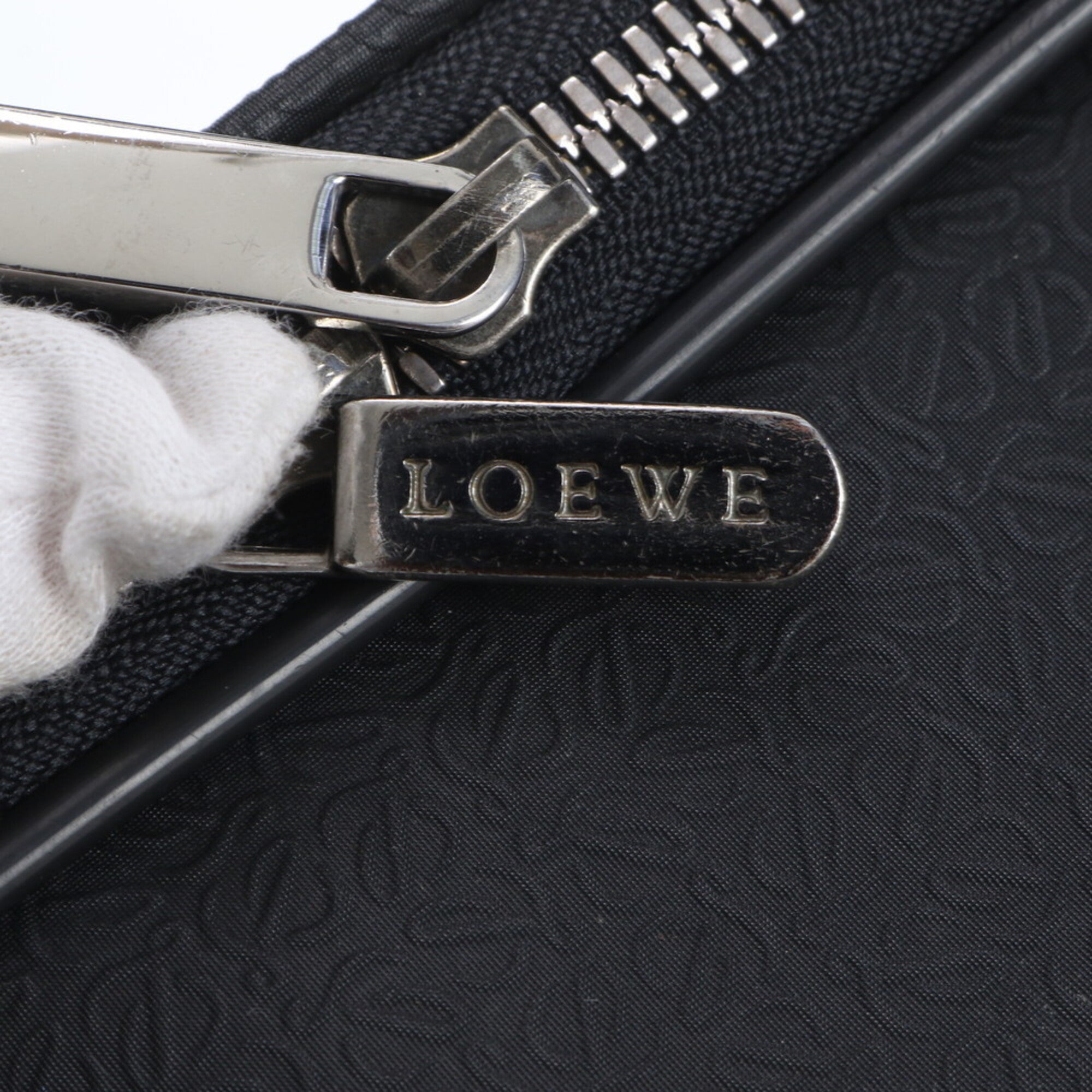 Loewe Black Leather Coated Canvas Briefcase (Pre-Owned)