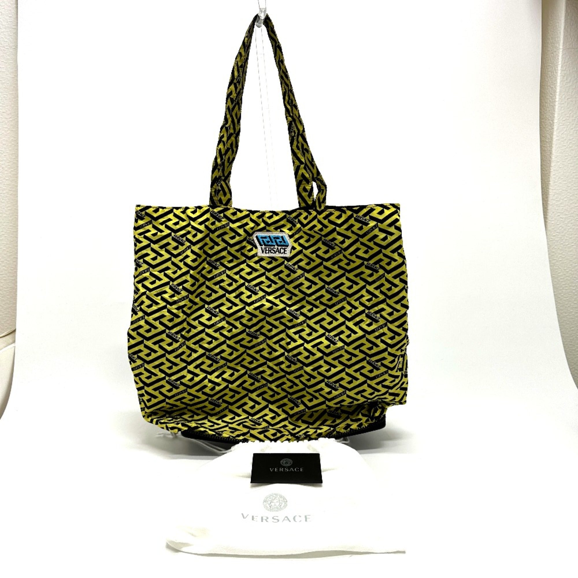 Versace Blue Cloth Tote Bag (Pre-Owned)