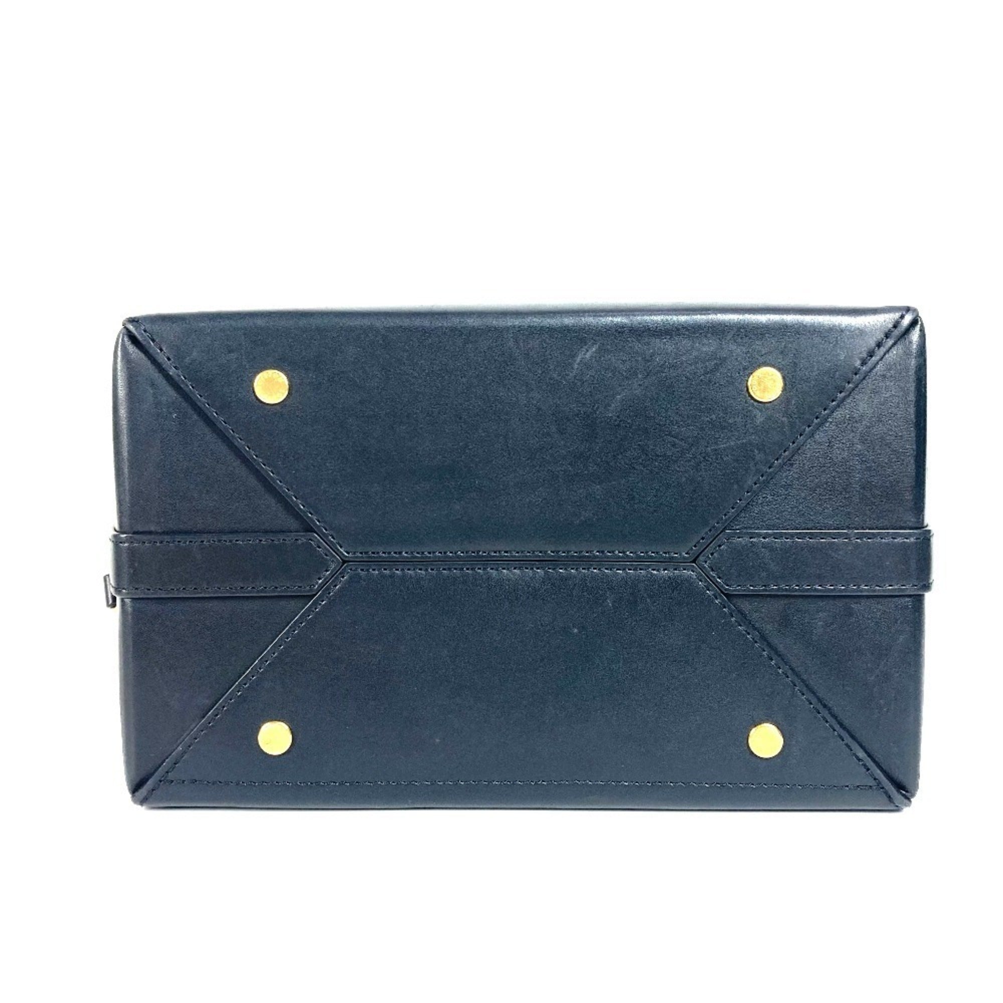 Louis Vuitton Black Leather Handbag Shoulder Bag (Pre-Owned)