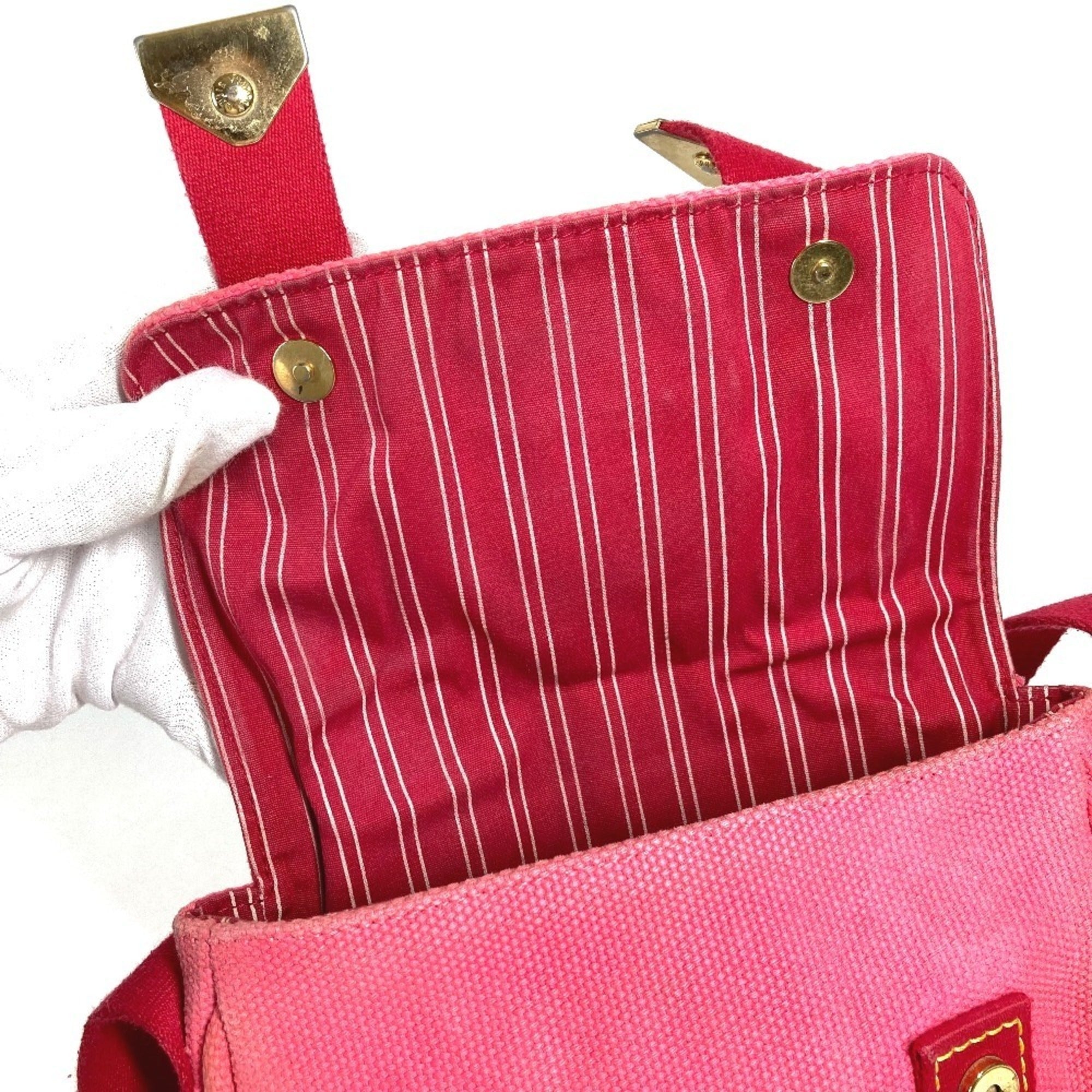 Louis Vuitton Antigua Pink Canvas Handbag Shoulder Bag (Pre-Owned)