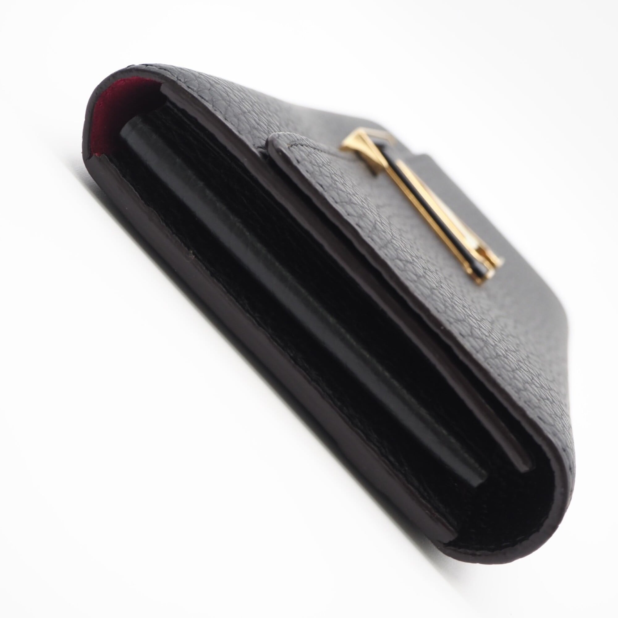 Louis Vuitton Taurillon Black Noir Leather Long Wallet (Bi-Fold) (Pre-Owned)