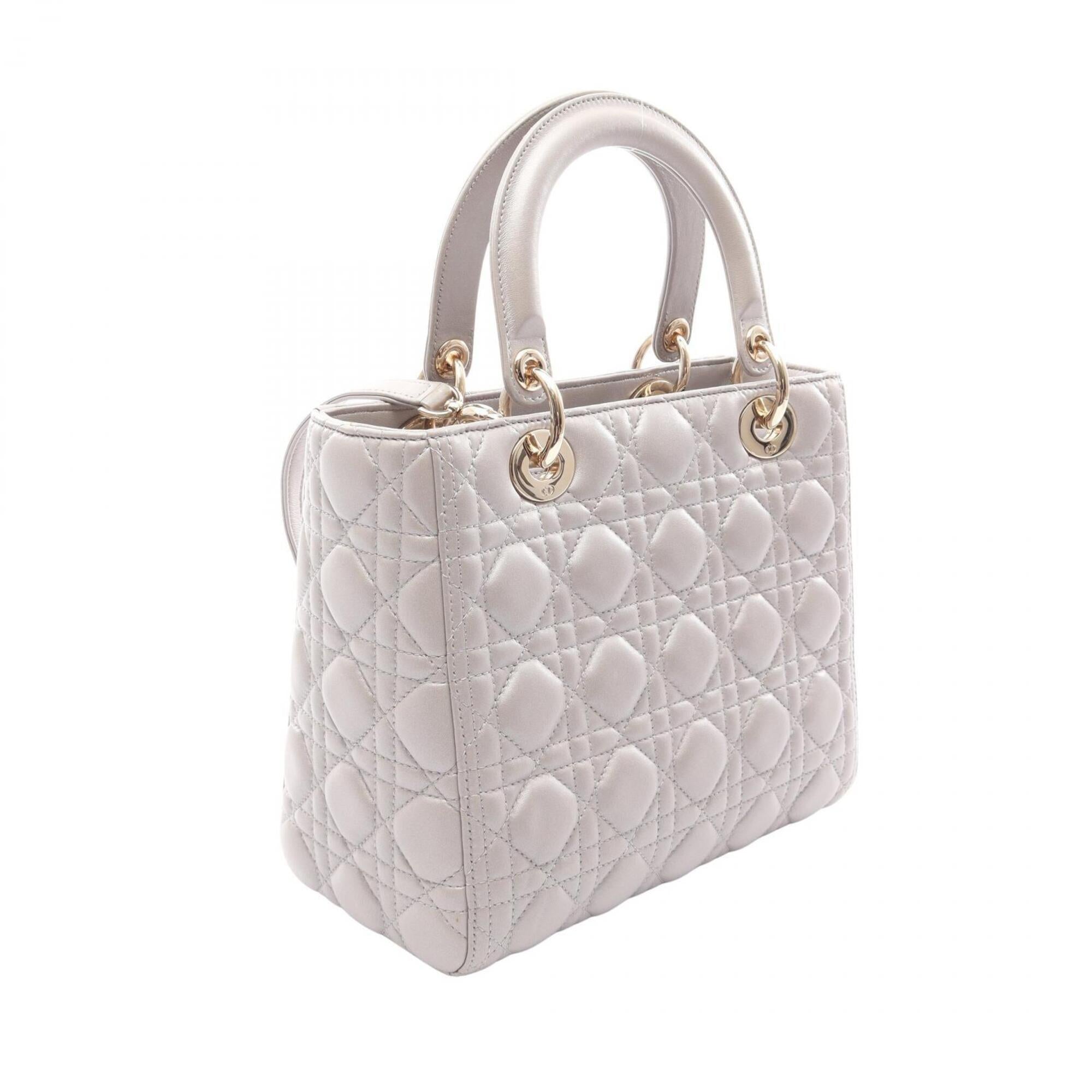 Christian Dior Gray Leather Handbag (Pre-Owned)