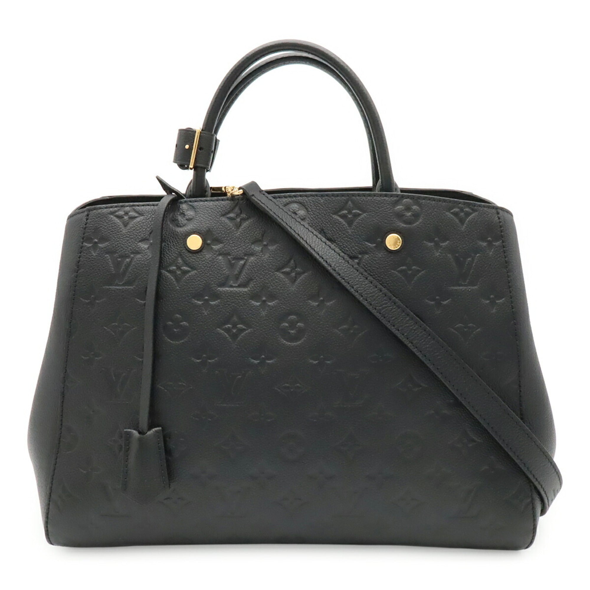 Louis Vuitton Black Noir Monogram Empreinte Handbag Shoulder Bag Tote Bag (Pre-Owned)