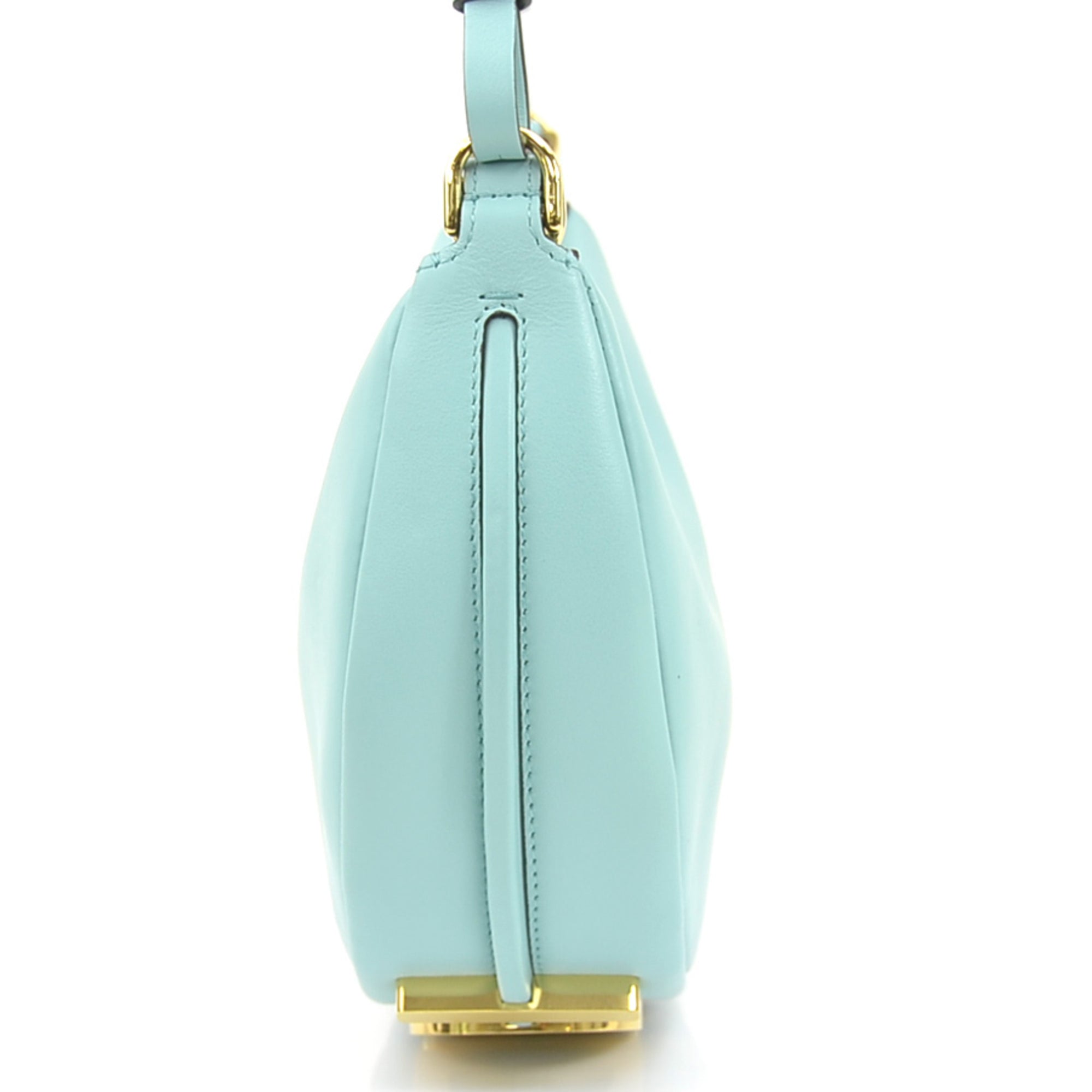 Fendi Light Blue Leather Shoulder Bag (Pre-Owned)