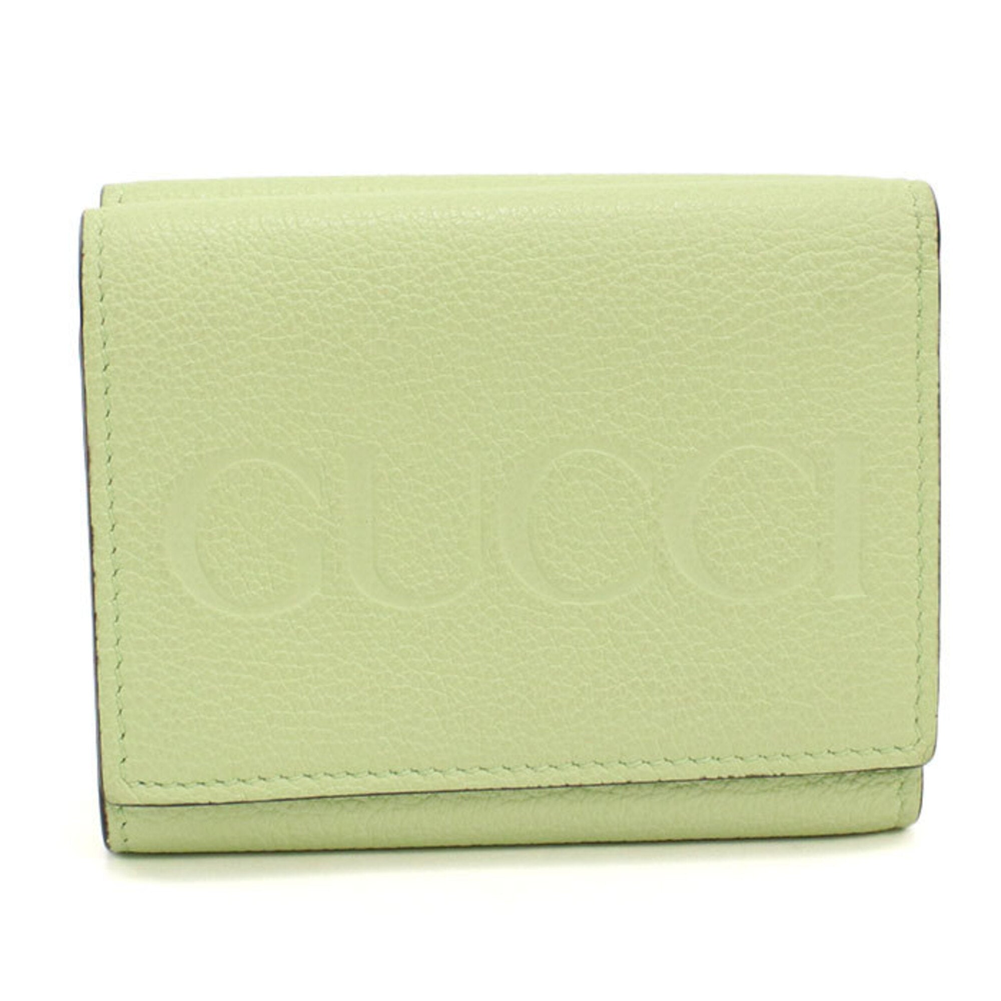 Gucci Green Leather Wallet (Tri-Fold) (Pre-Owned)