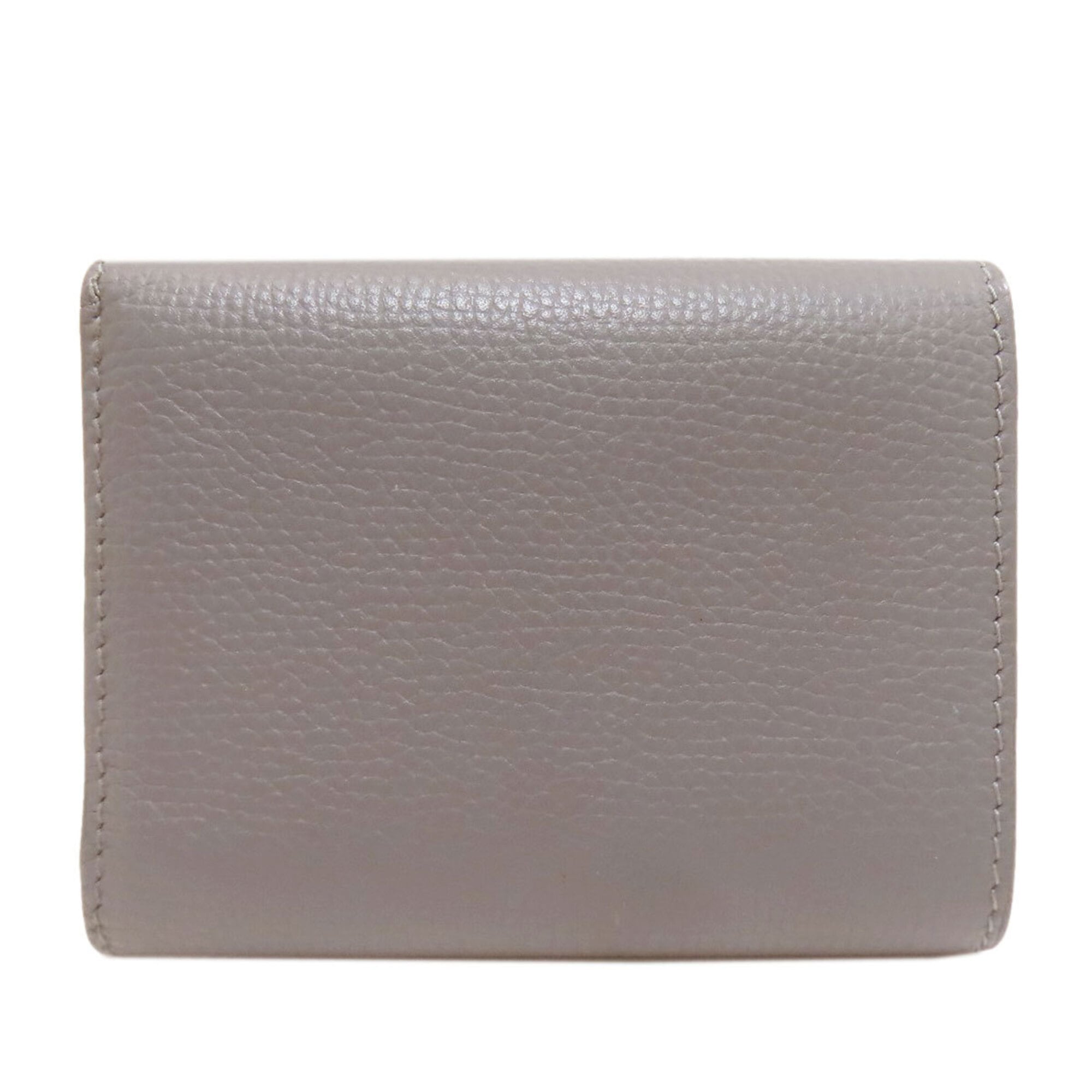 Loewe Gray Leather Wallet (Tri-Fold) (Pre-Owned)