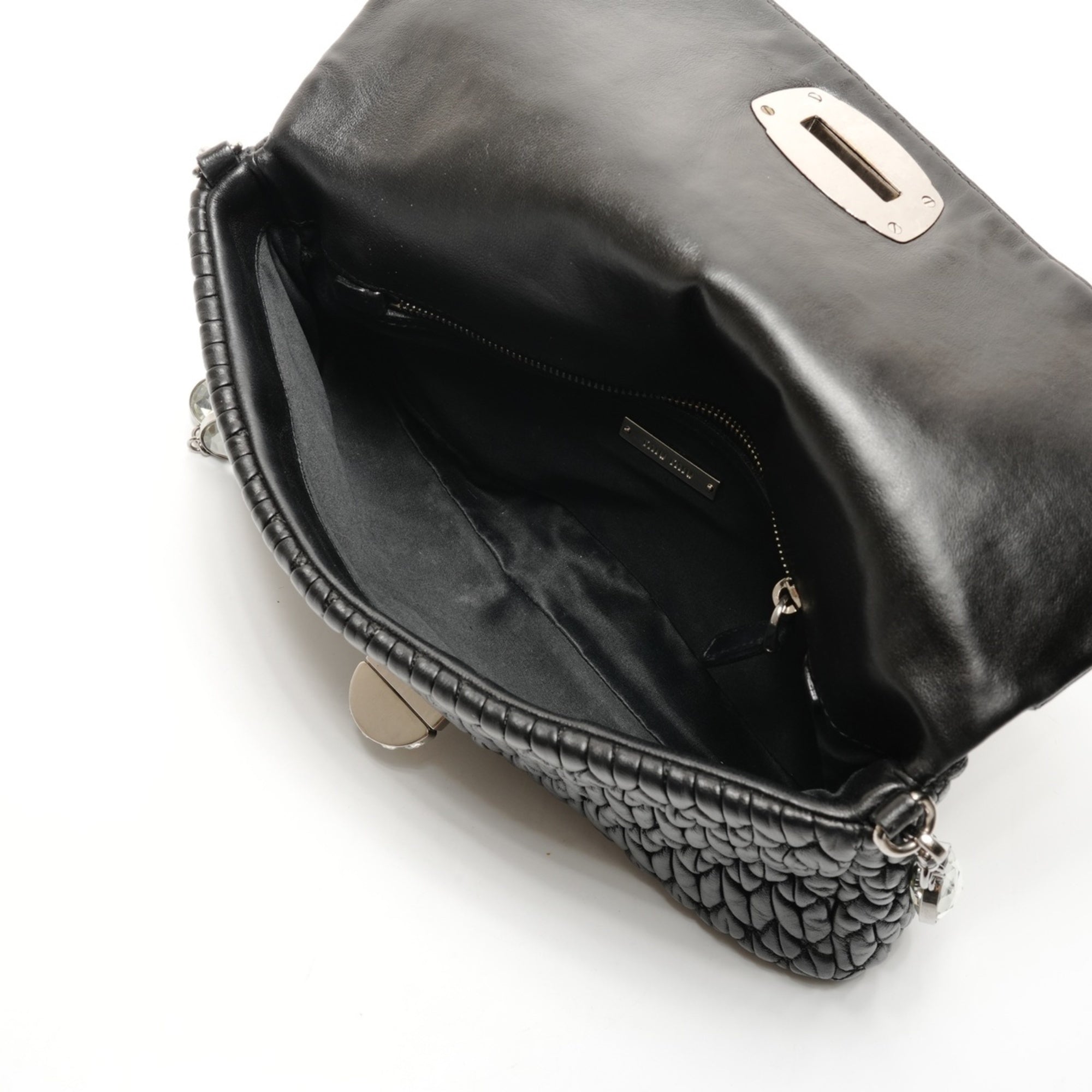 Miu Miu Black Leather Shoulder Bag (Pre-Owned)