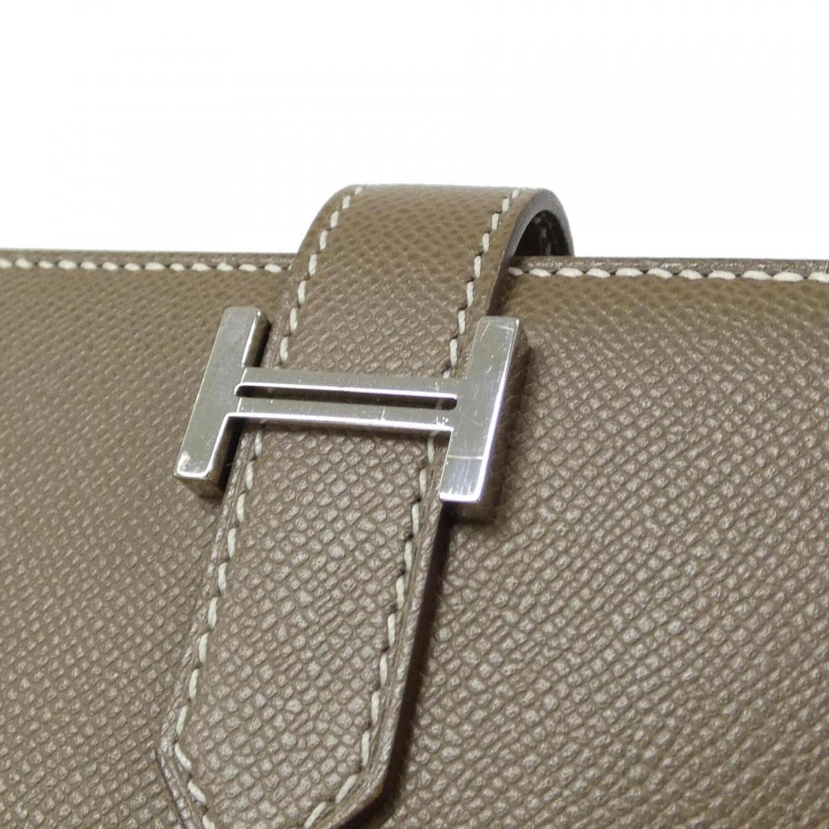 Hermes Etoupe Gray Soufre Long Wallet (Bi-Fold) (Pre-Owned)