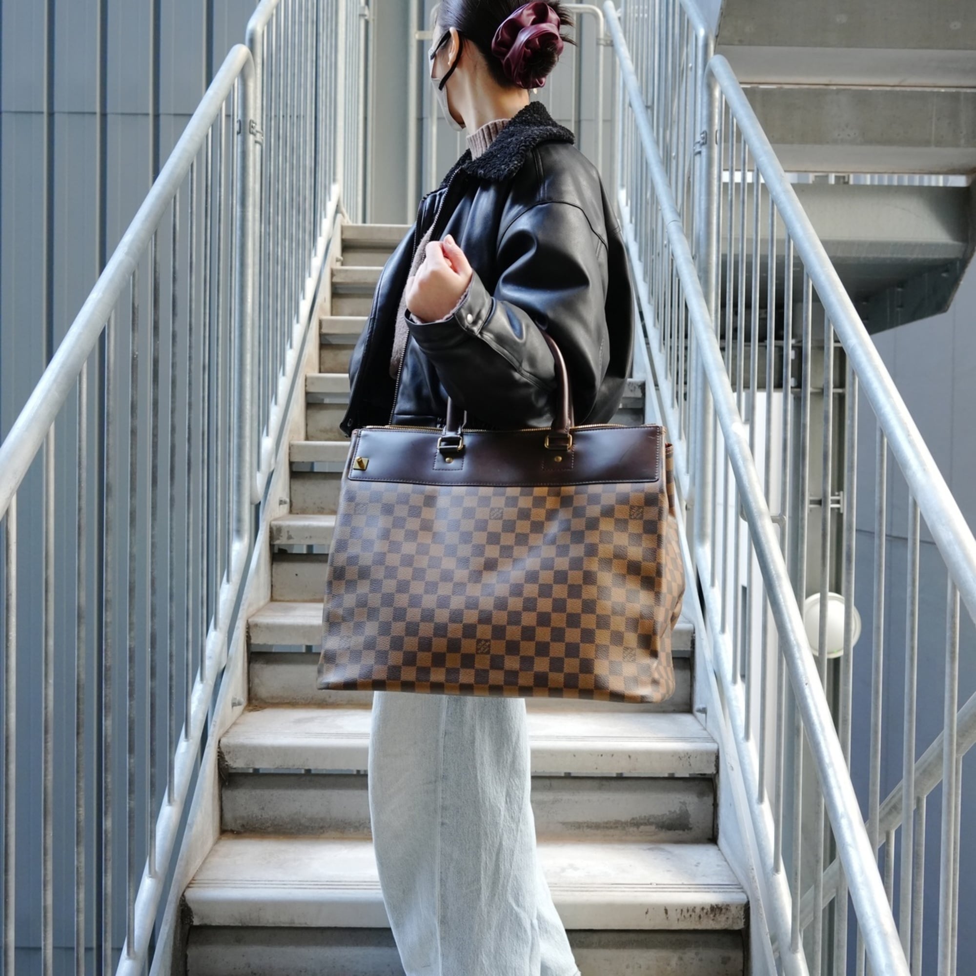 Louis Vuitton Damier Brown Boston Bag (Pre-Owned)