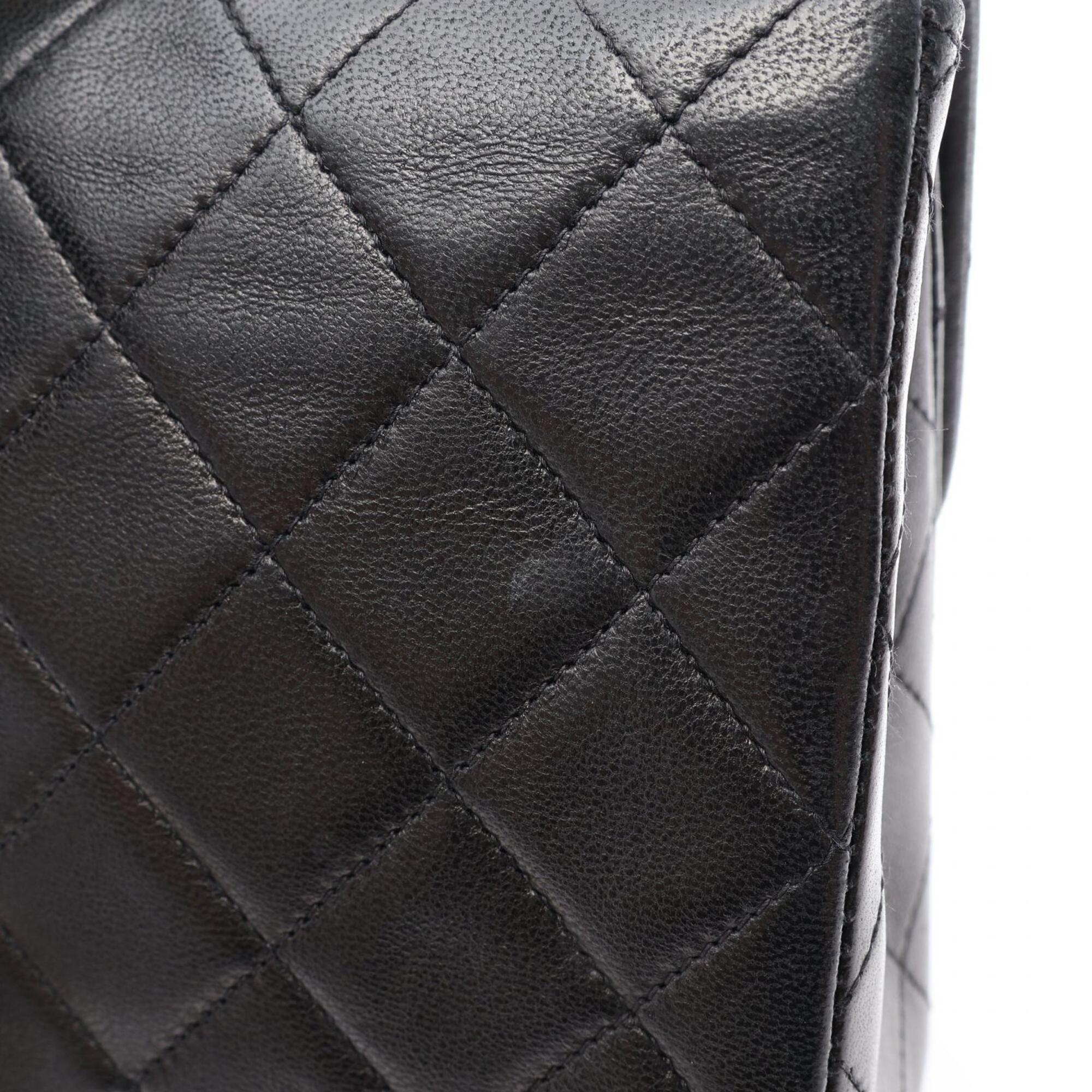 Chanel Black Leather Handbag Shoulder Bag (Pre-Owned)