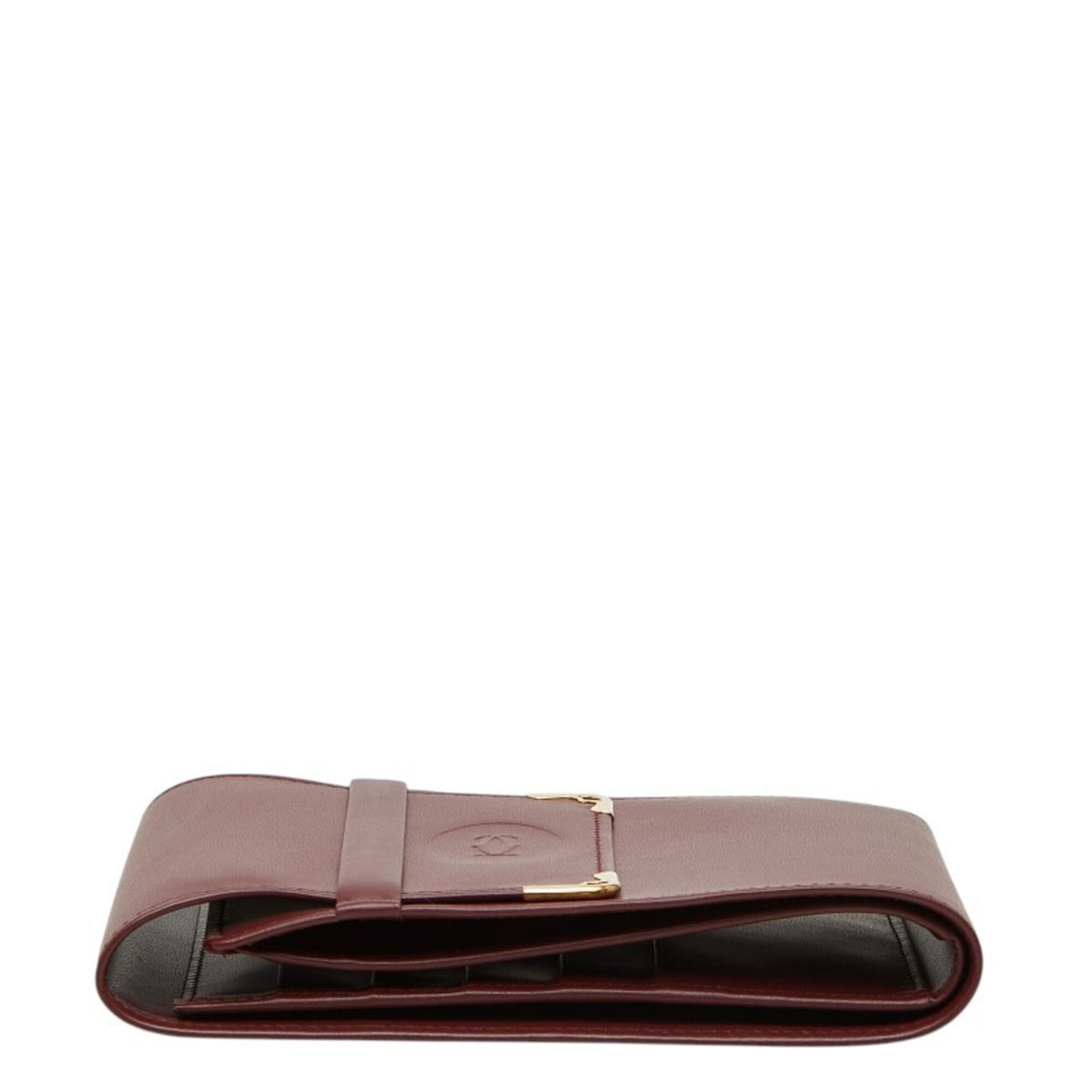 Cartier Bordeaux Wine Red Leather Wallet (Bi-Fold) (Pre-Owned)
