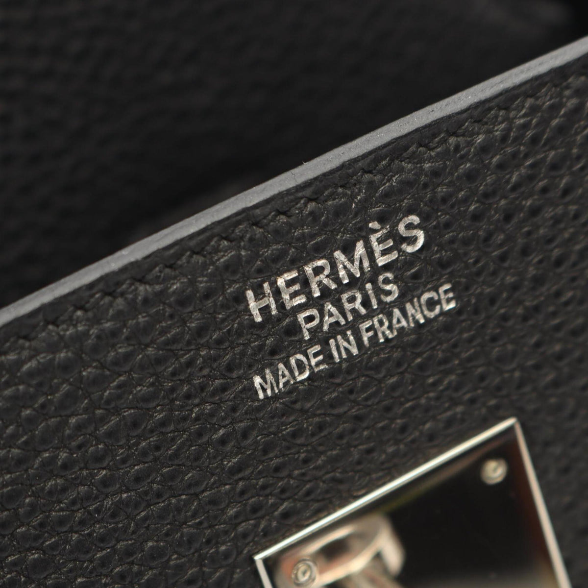 Hermes Black Togo Leather Handbag (Pre-Owned)