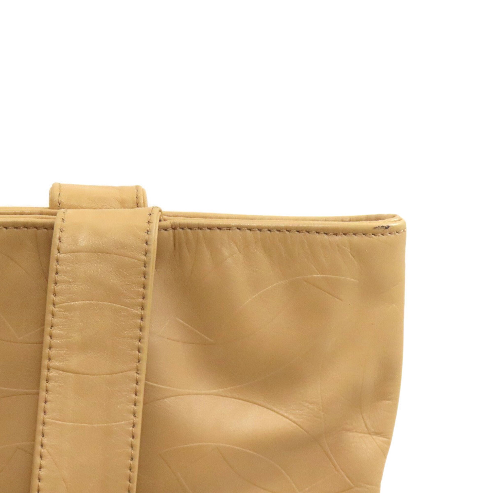 Chanel Beige Leather Tote Bag (Pre-Owned)
