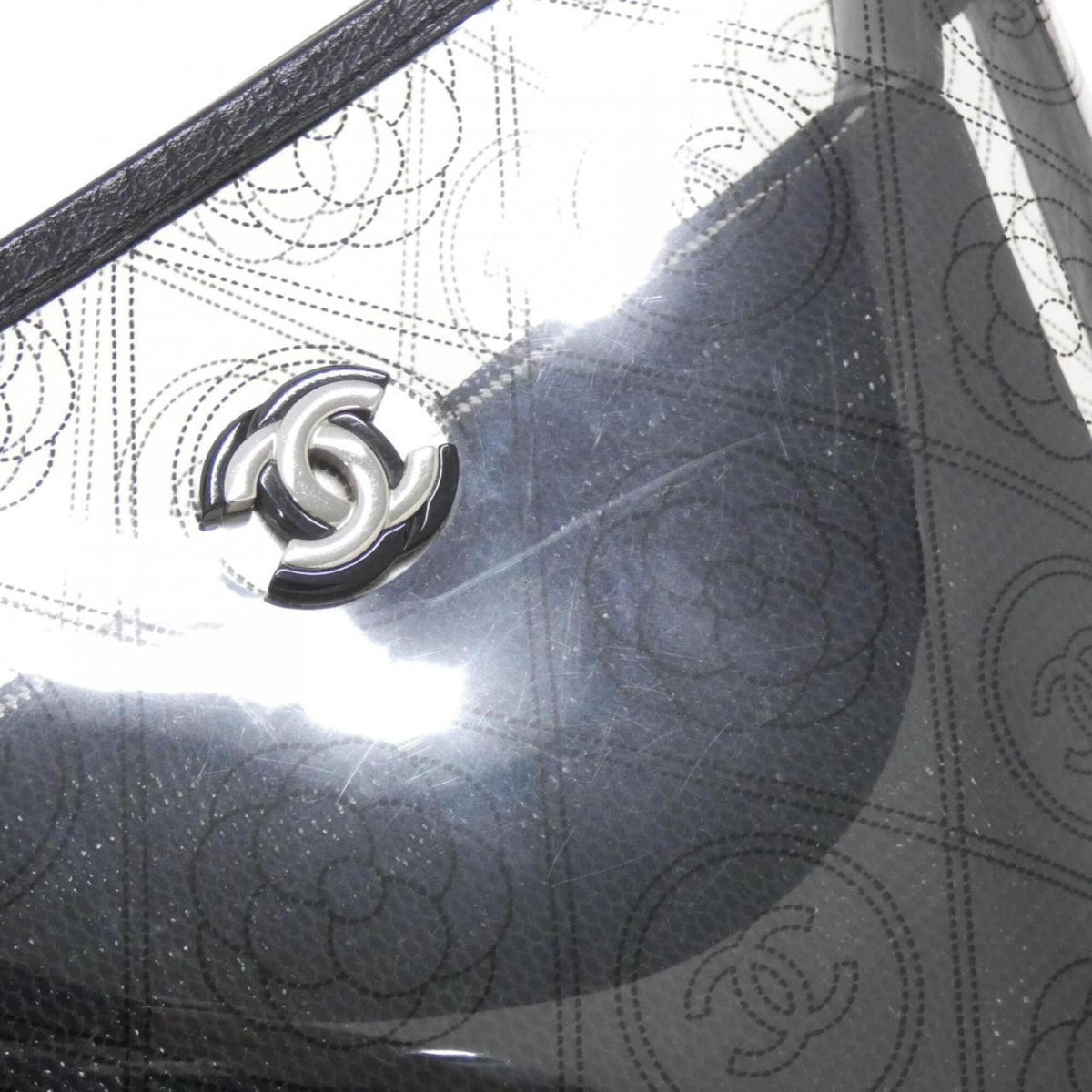 Chanel Black Clear Pvc Pouch Shoulder Bag (Pre-Owned)
