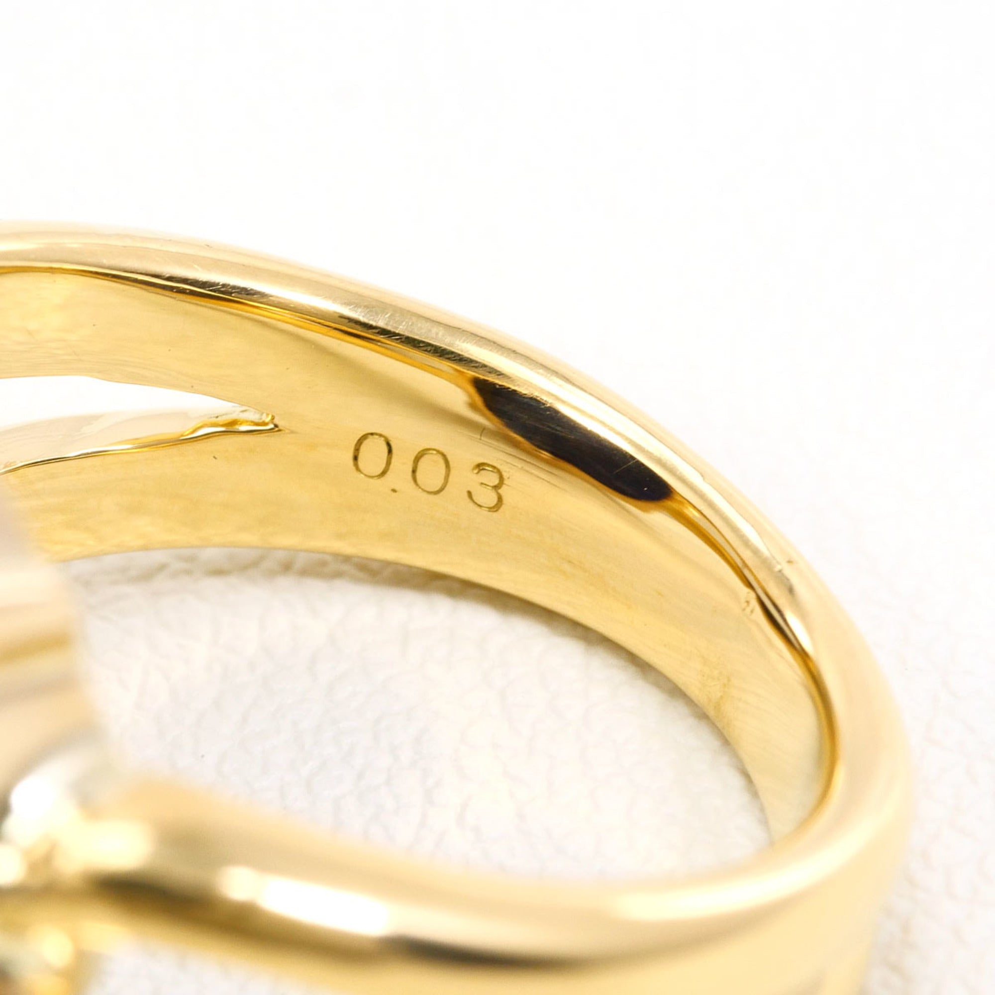 Unbranded Blue Green Yellow Gold Yellow Gold (18K) Band Ring (Pre-Owned)
