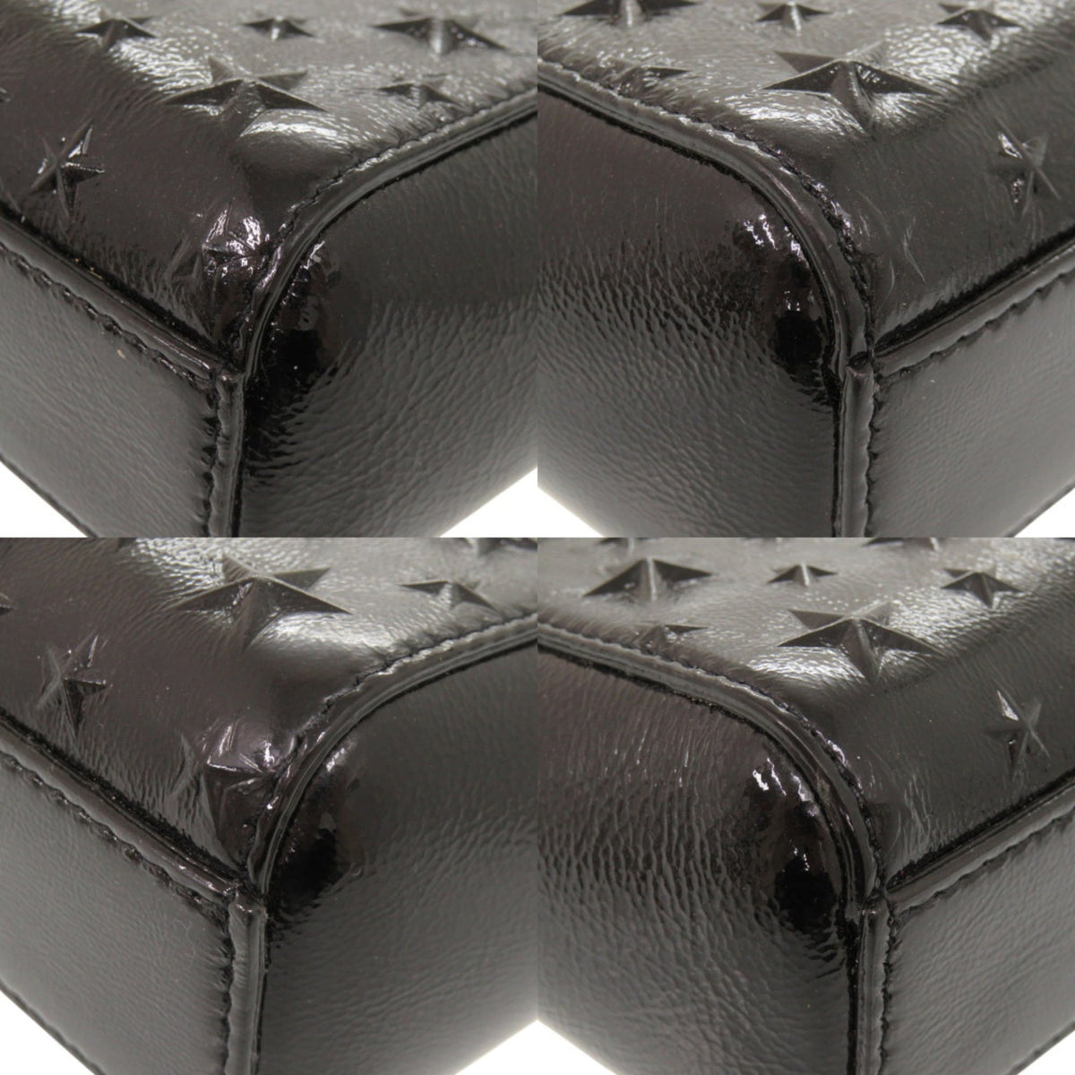 Jimmy Choo Black Patent Leather Handbag Shoulder Bag (Pre-Owned)