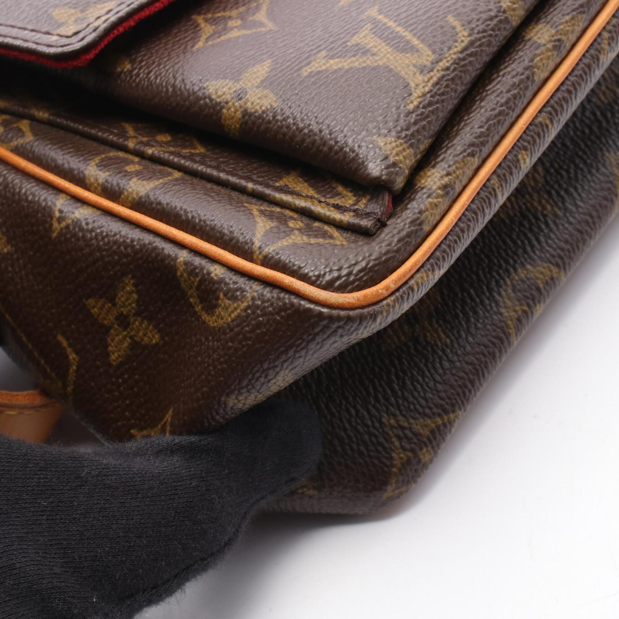 Louis Vuitton Brown Monogram Coated Canvas Leather Handbag Shoulder Bag (Pre-Owned)