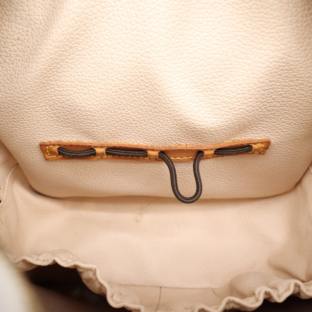 Louis Vuitton Monogram Beige Brown Coated Canvas Leather Handbag (Pre-Owned)