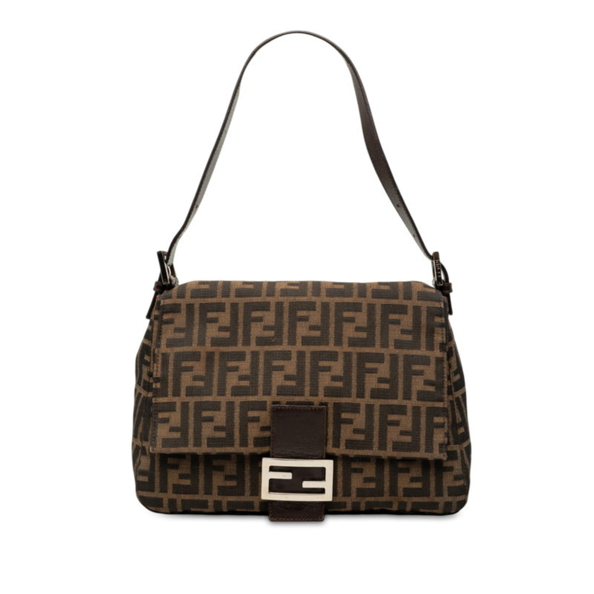 Fendi Brown Zucca Shoulder Bag (Pre-Owned)