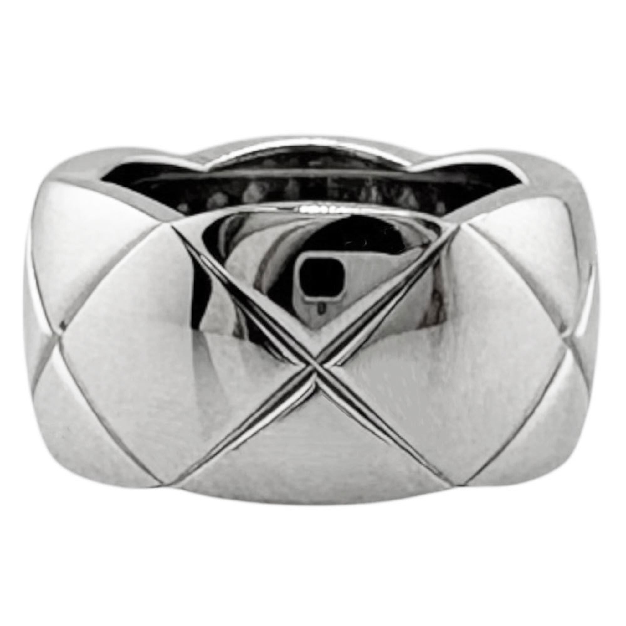 Chanel Silver White Gold (18K) Band Ring (Pre-Owned)