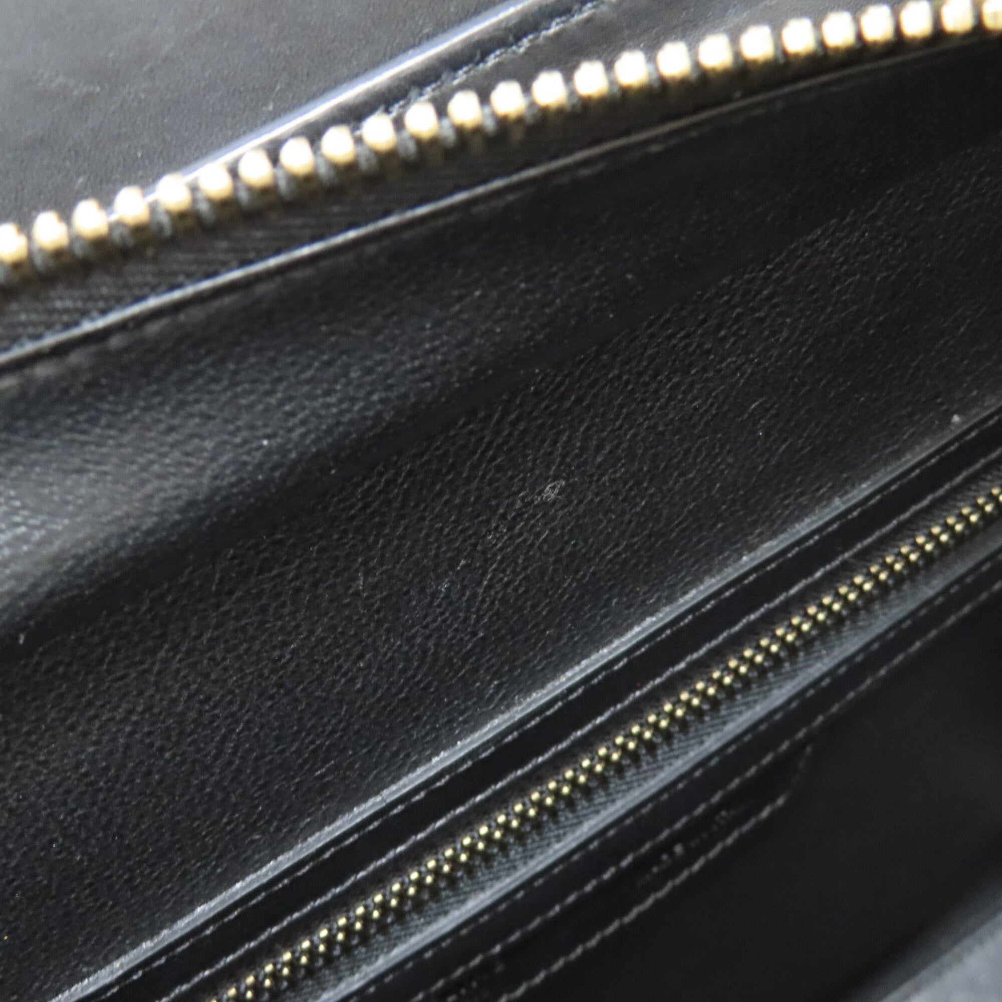 Celine Black Green White Leather Canvas Handbag (Pre-Owned)